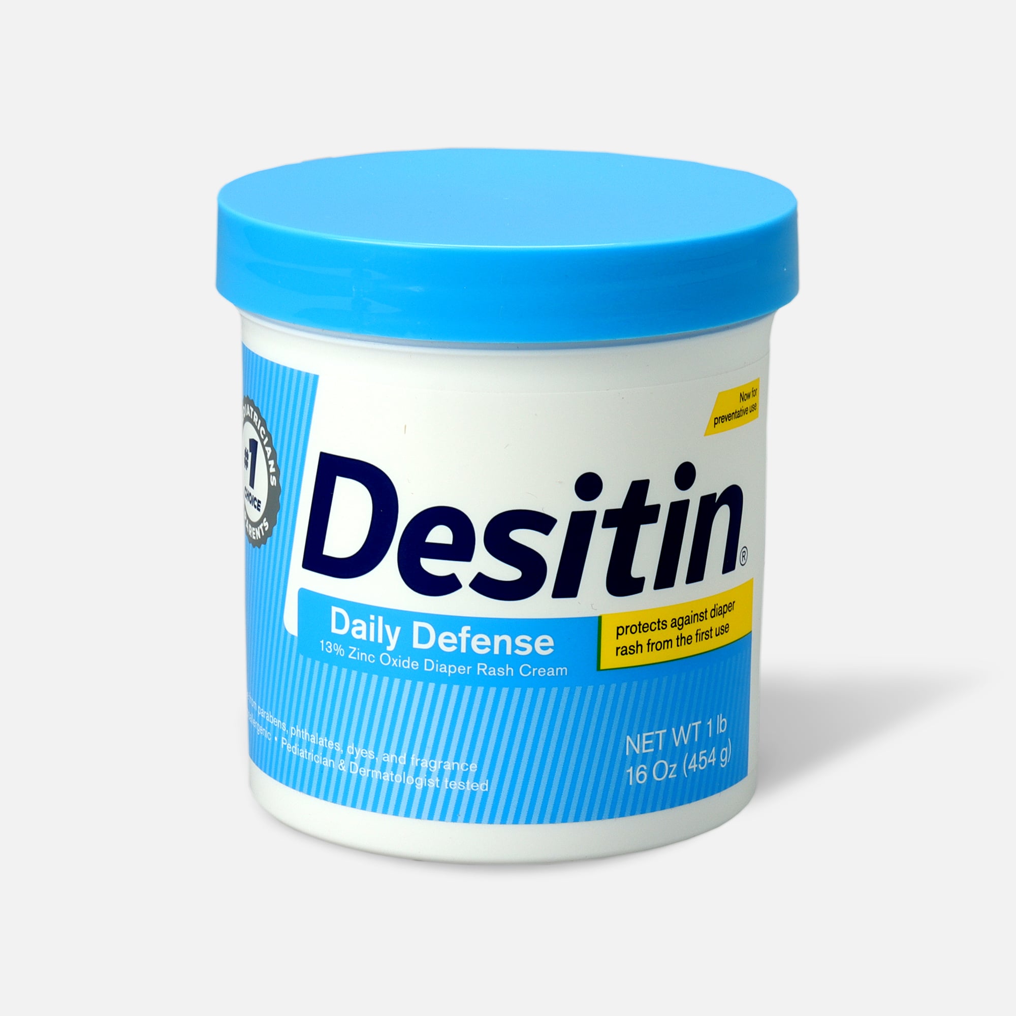 Desitin Daily Defense Zinc Oxide Diaper Rash Cream Jar, 16 oz., , large