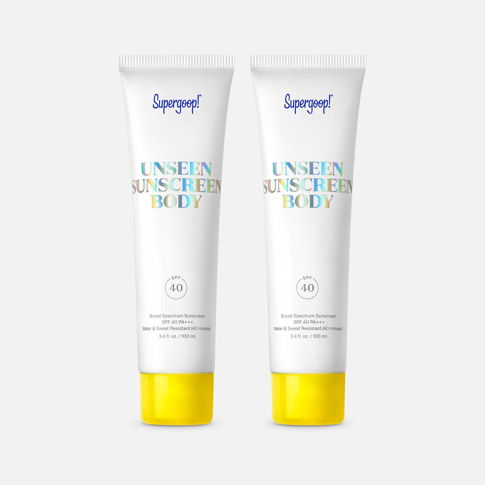 Supergoop! Unseen Sunscreen Body Gel, SPF 40, 3.4 fl oz. (2-Pack), , large