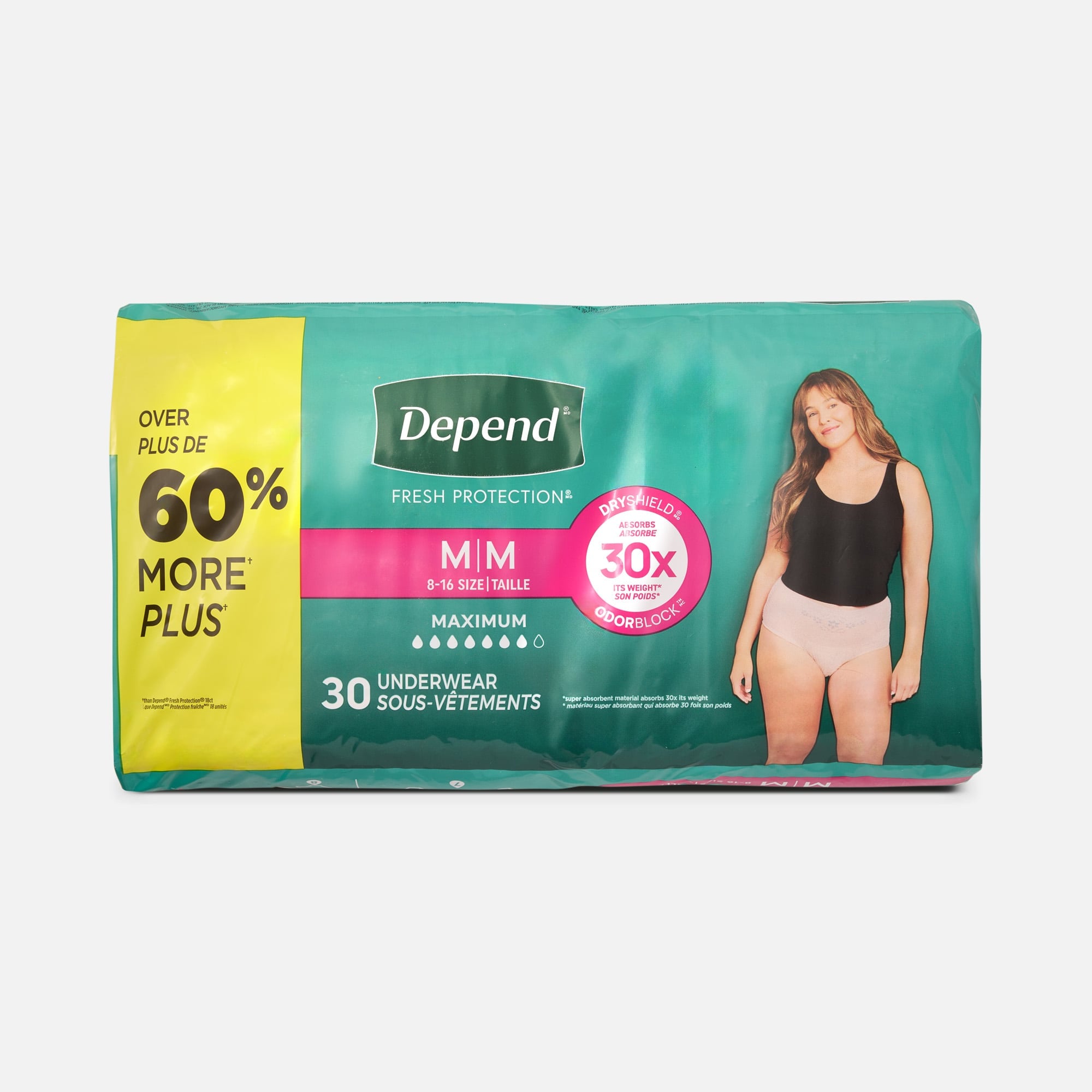 Depend Fresh Protection Adult Incontinence & Postpartum Bladder Leak Underwear for Women, , large