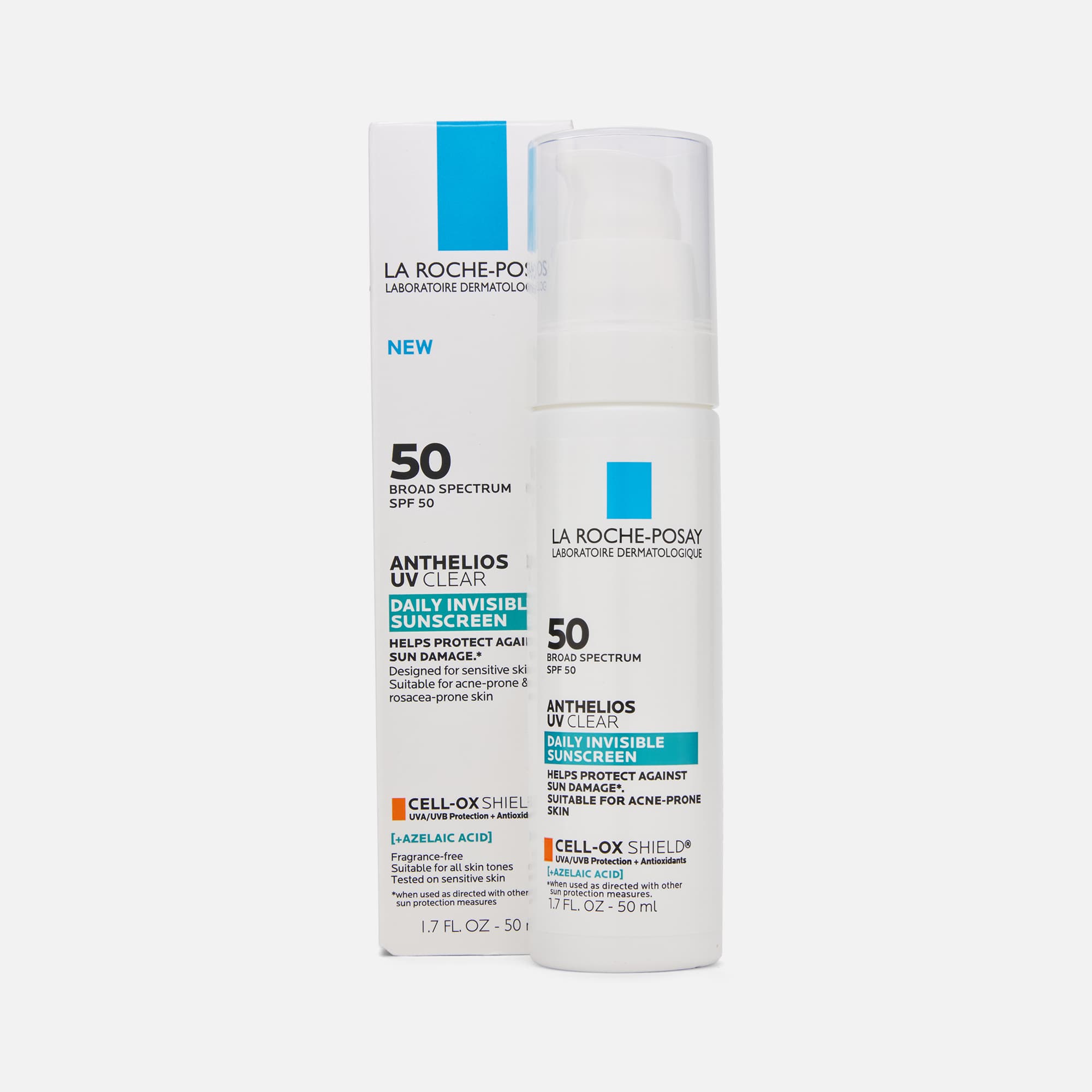 La Roche-Posay Anthelios UV Clear Daily Invisible Sunscreen, SPF 50, 1.7 fl oz., , large