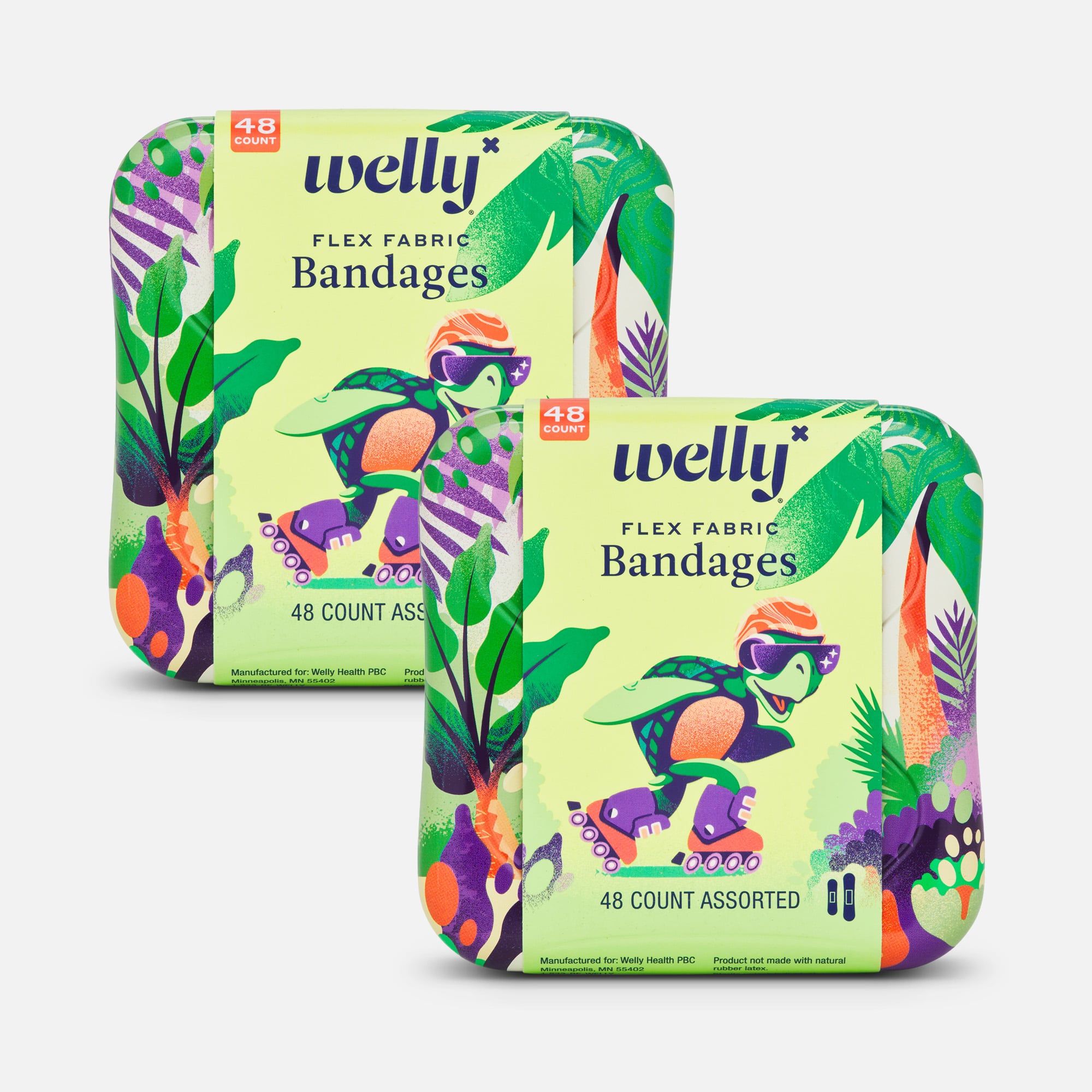 Welly Flex Fabric Bandages, Turtle Oasis, 48 ct. (2-Pack), , large