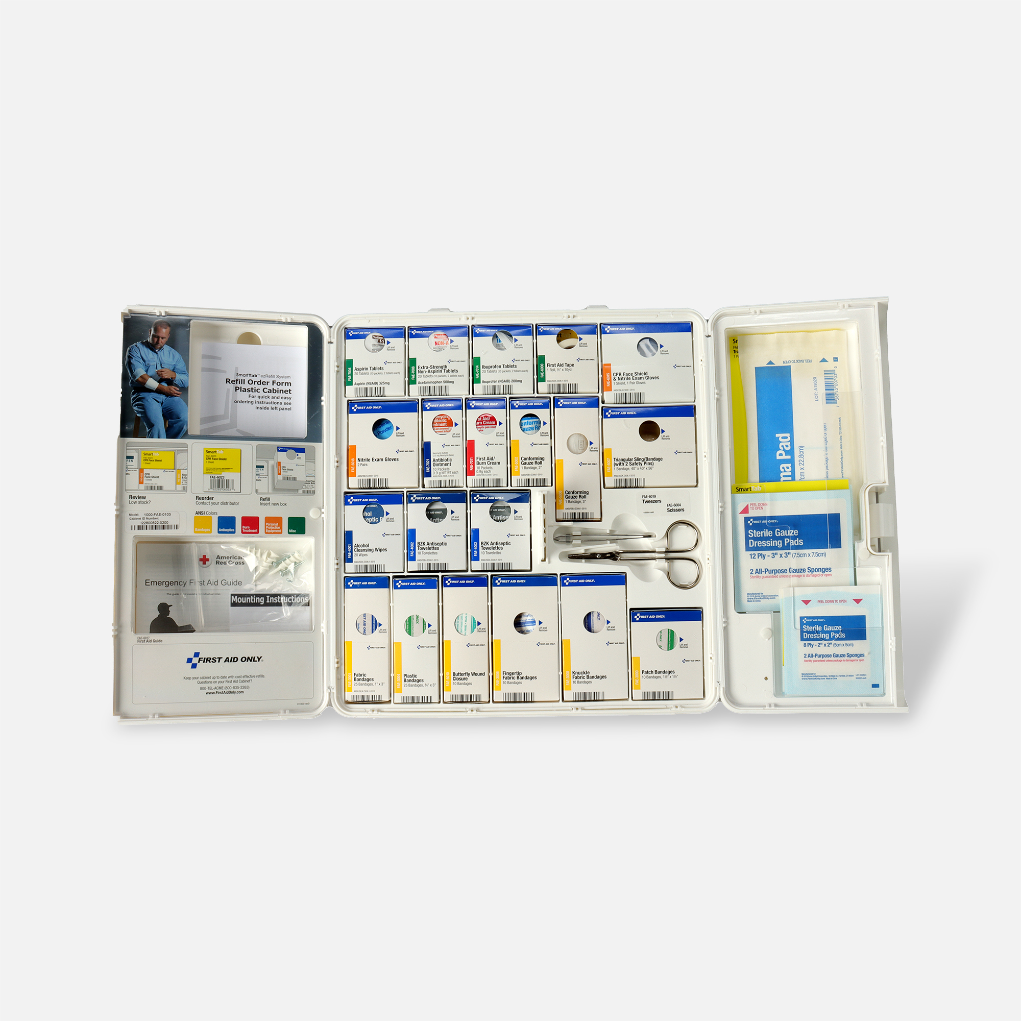 Large Smart-Compliance First Aid Cabinet, 275 pcs, , large