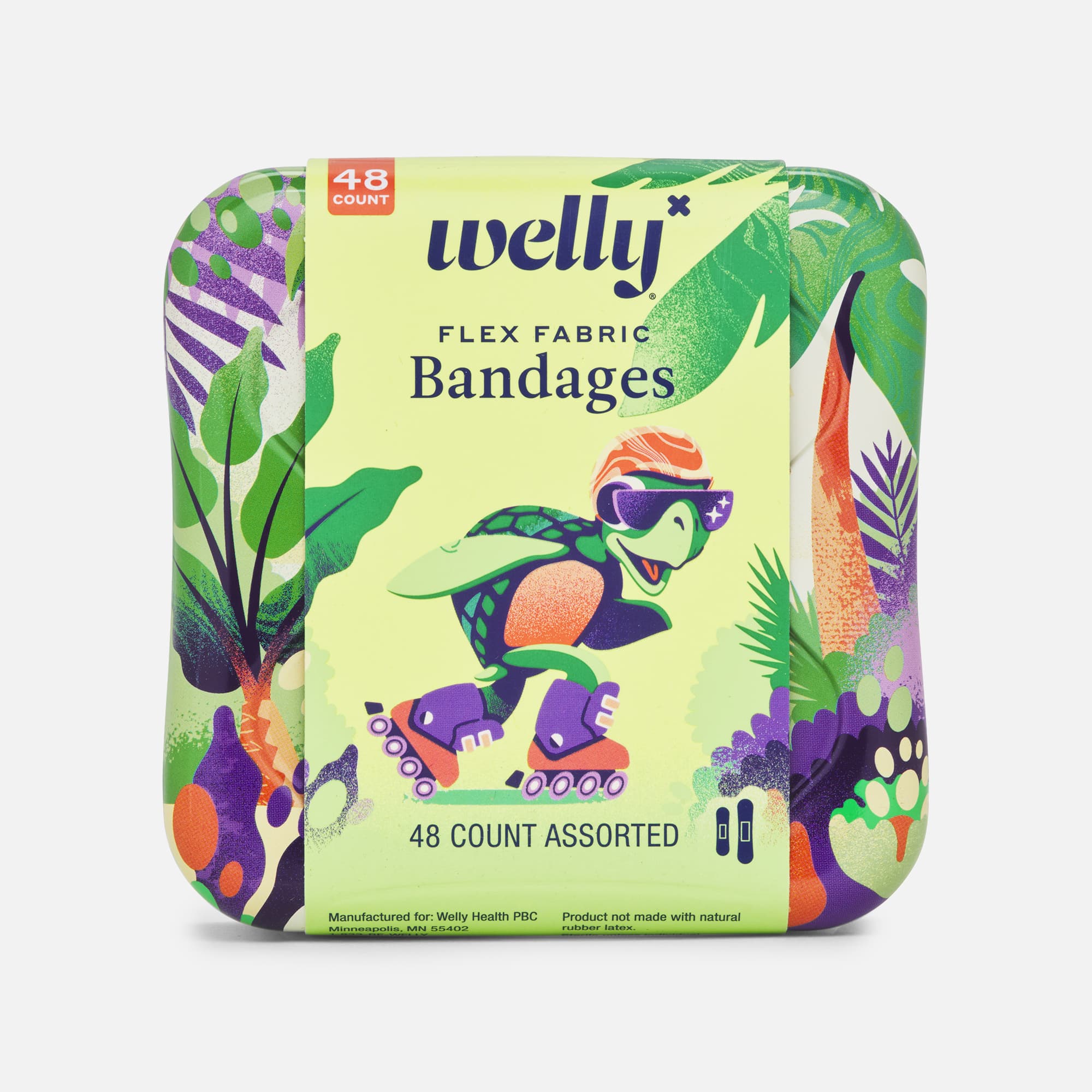 Welly Flex Fabric Bandages, Turtle Oasis, 48 ct. by Welly | FSA Store