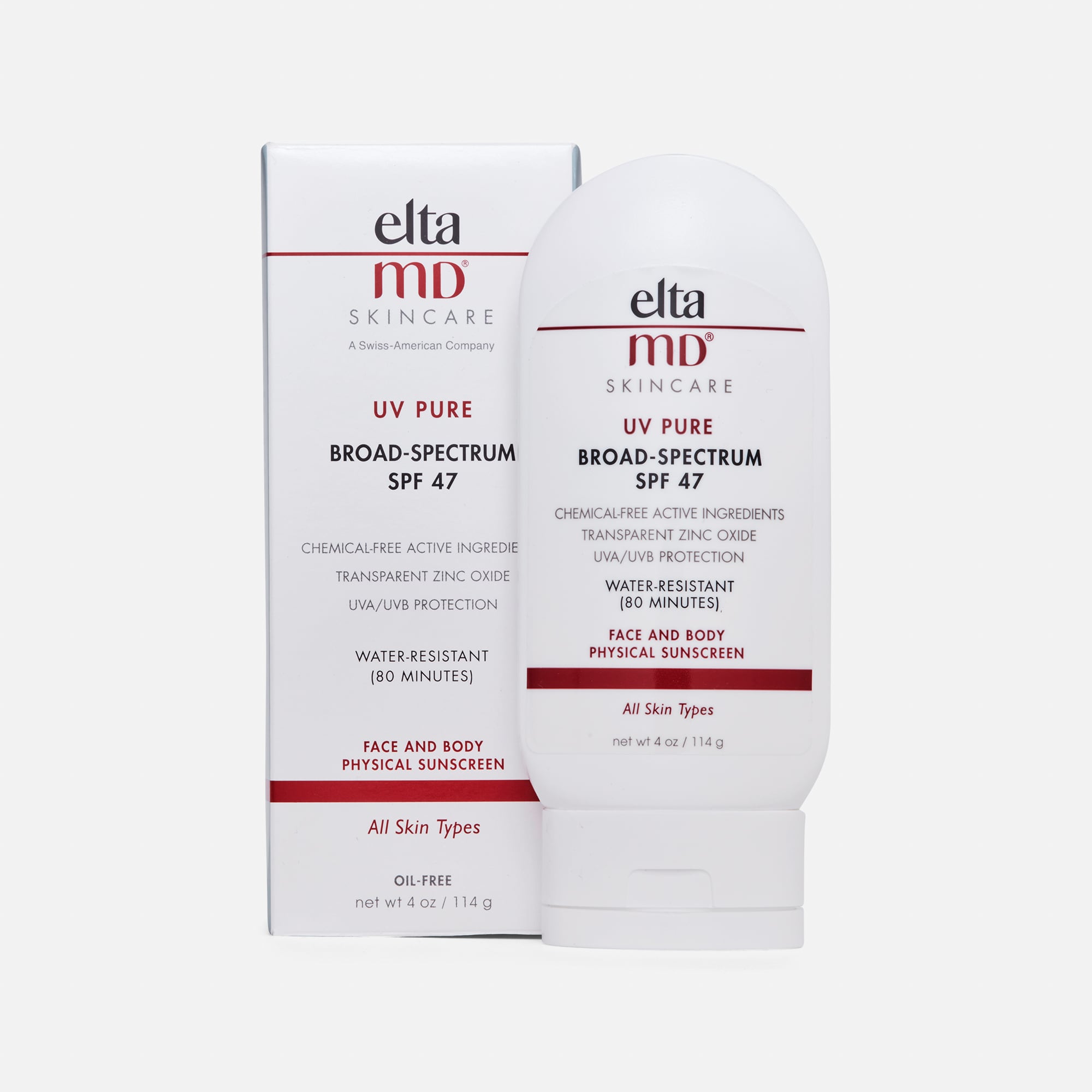 EltaMD UV Pure Broad-Spectrum Mineral Face & Body Sunscreen, SPF 47, 4 oz., , large