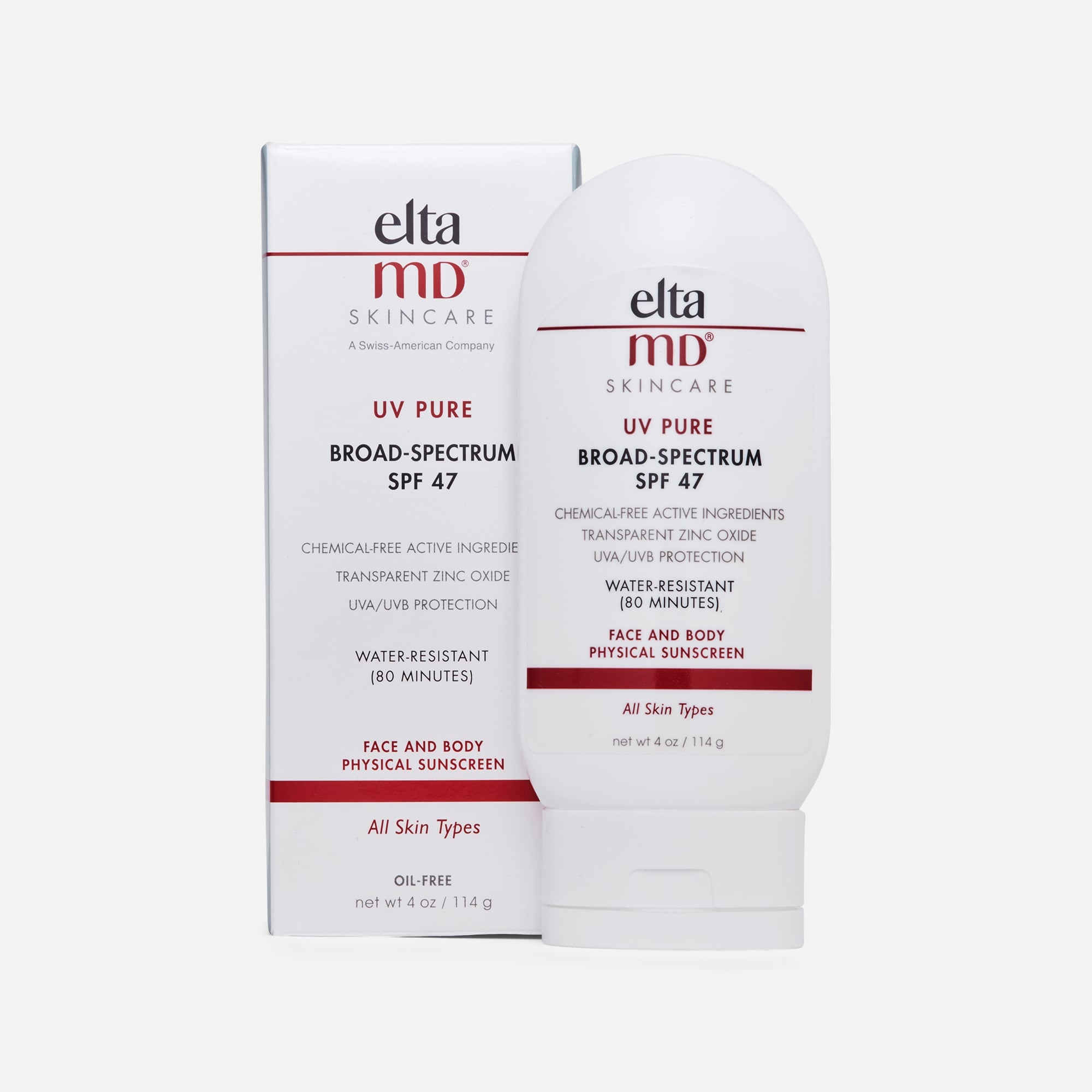 EltaMD UV Pure Broad-Spectrum Mineral Face & Body Sunscreen, SPF 47, 4 oz., , large