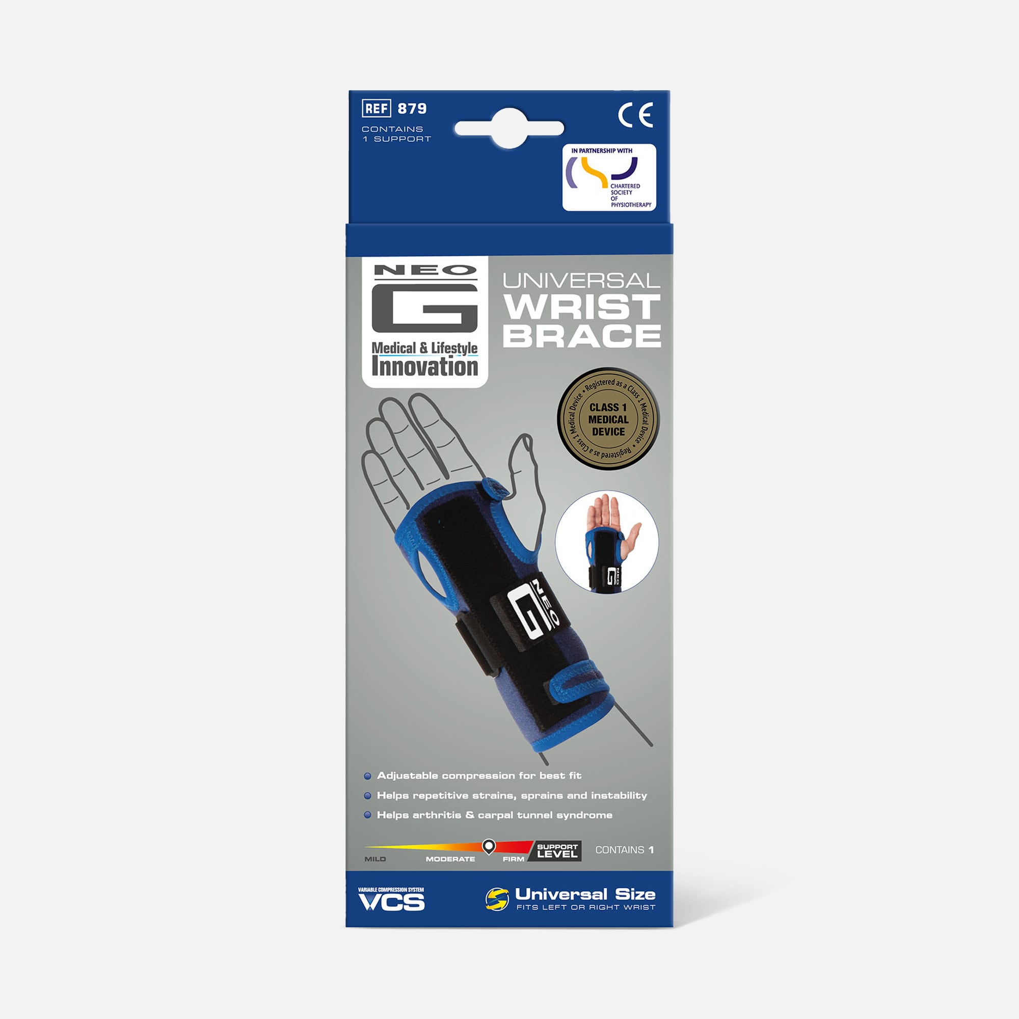 Neo G Universal Wrist Brace, One Size, , large