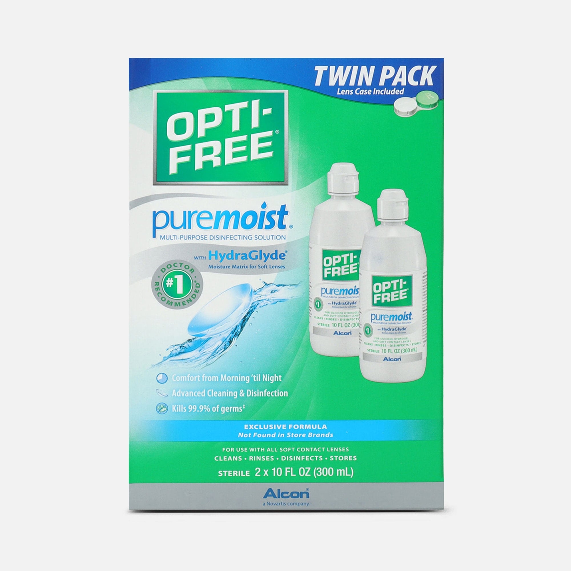 Opti-Free PureMoist Disinfecting Solution 10 fl oz. (2-Pack), , large