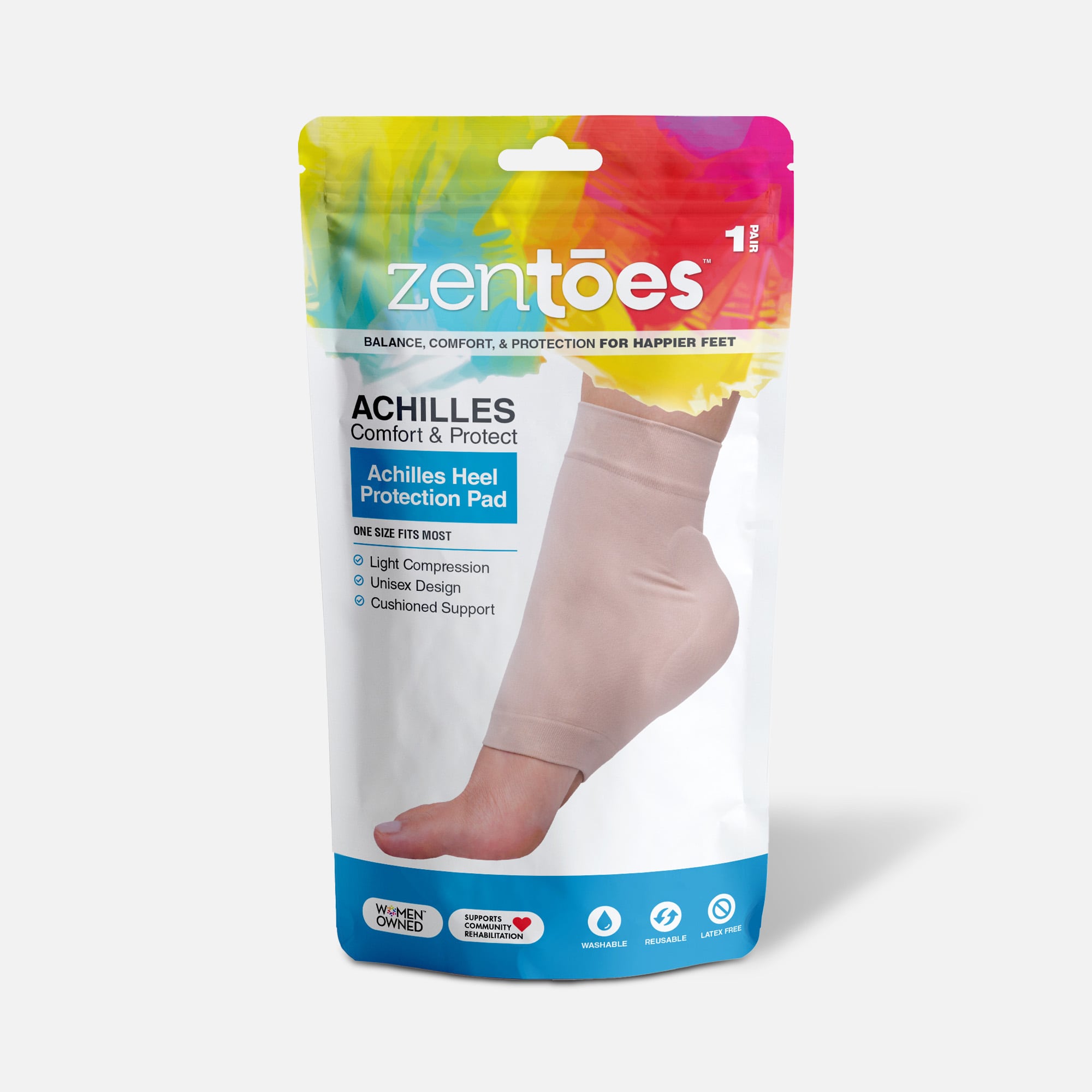 ZenToes Achilles Heel Gel Padded Sleeve - 1 Pair, , large
