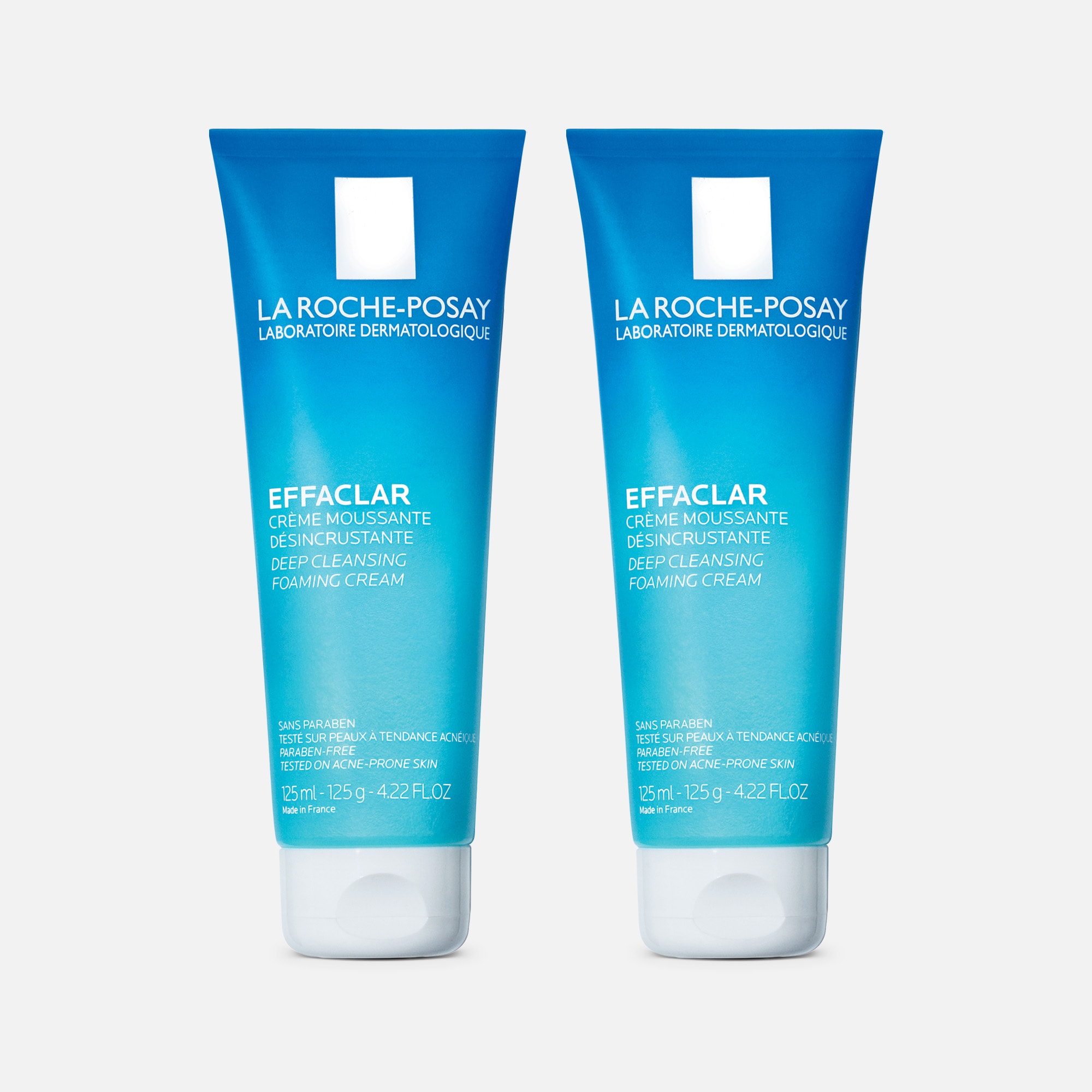 La Roche-Posay Effaclar Deep Cleansing Foaming Cream Cleanser, 4.22 oz. (2-Pack), , large