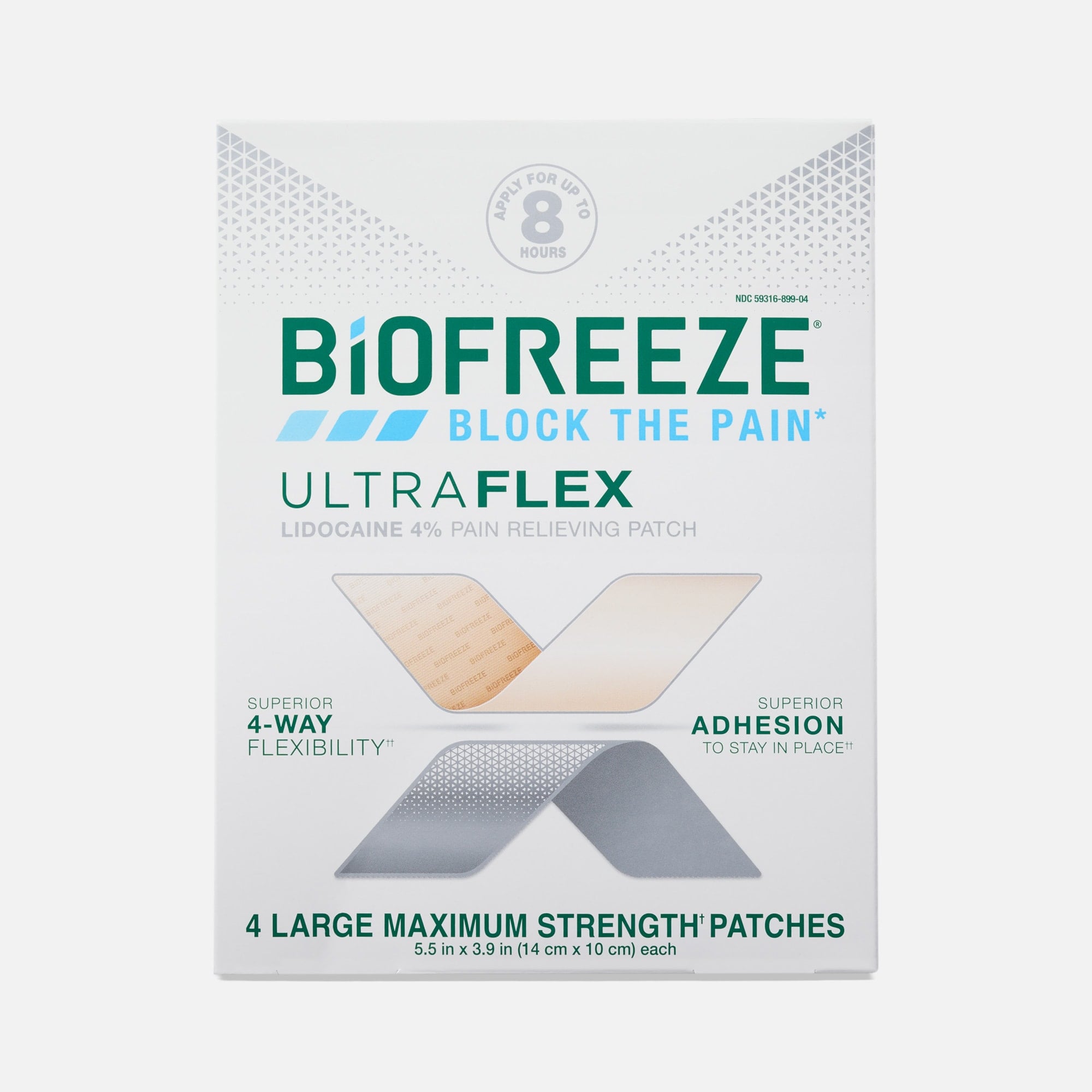 Biofreeze® Ultraflex Maximum Strength Pain Relief Patches, 4 ct., , large