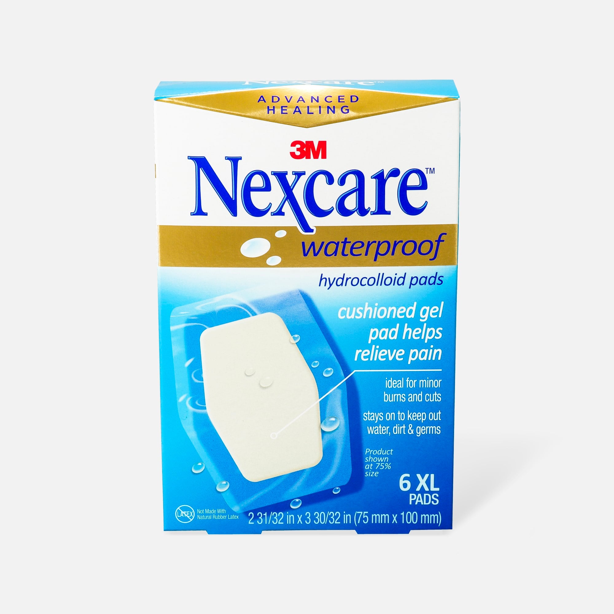 Nexcare Advanced Healing Waterproof Hydrocolloid Pads, XL - 6 ct., , large