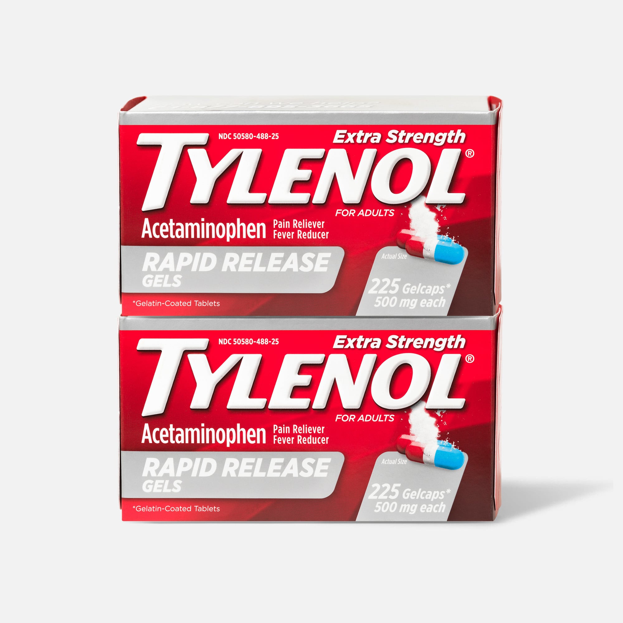 Tylenol Extra Strength Rapid Release Gels, 225 ct. (2-Pack), , large