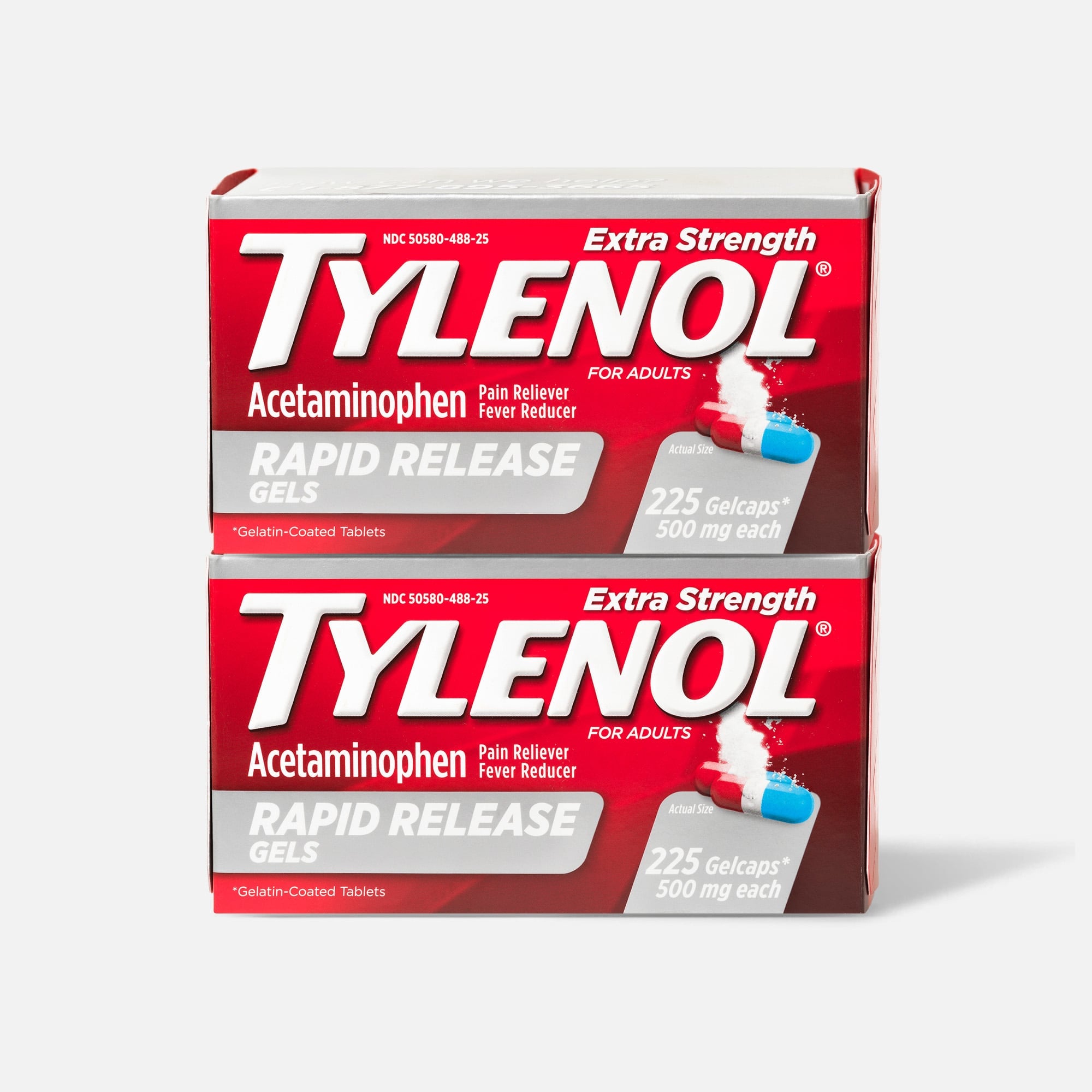 Tylenol Extra Strength Rapid Release Gels, 225 ct. (2-Pack), , large