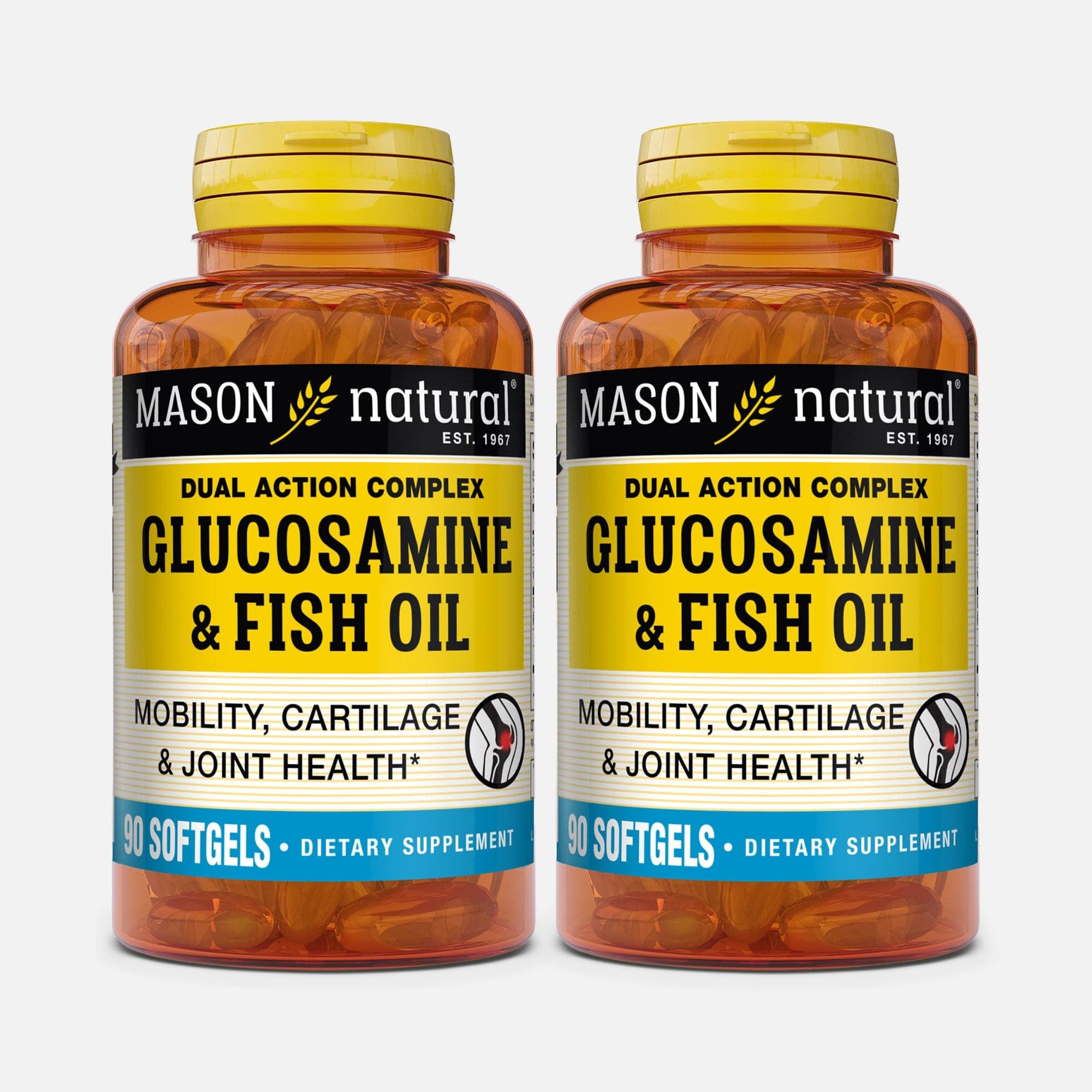 Mason Vitamins Natural Glucosamine & Fish Oil, 90 softgels (2-Pack), , large