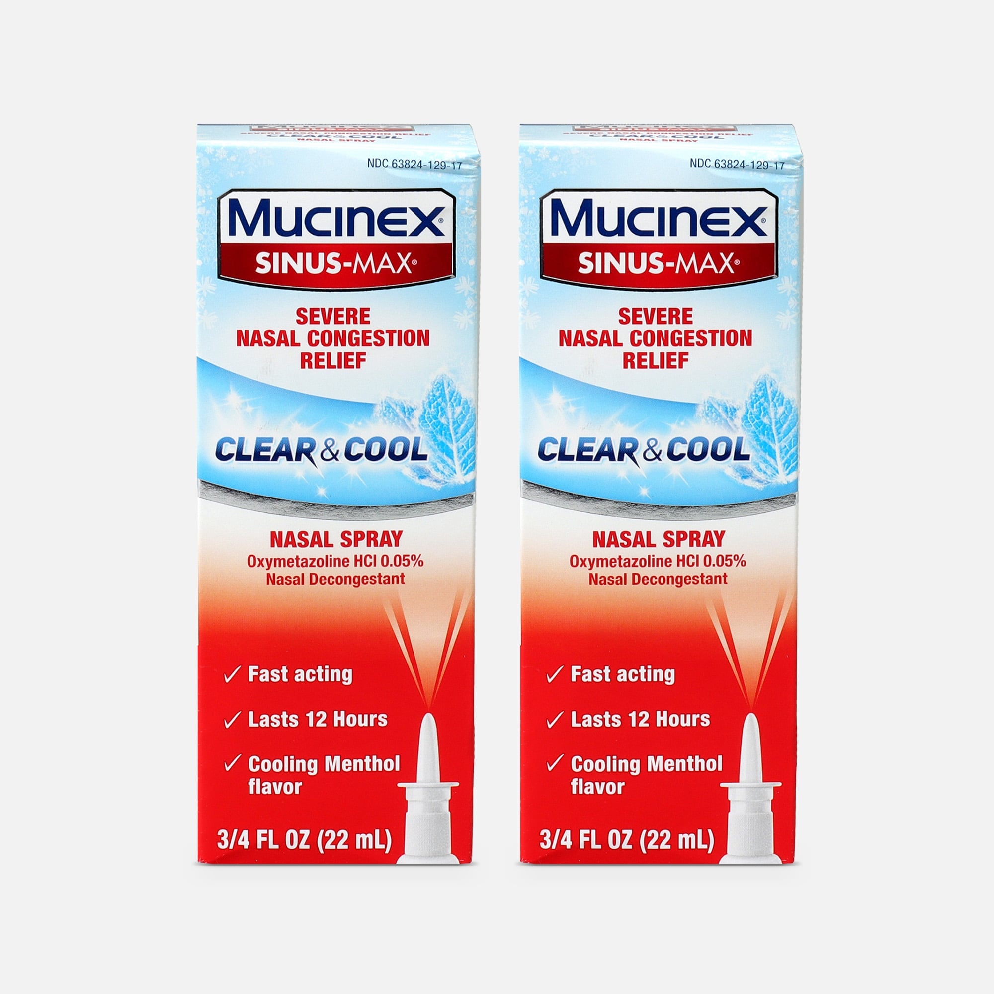 Mucinex Sinus-Max Nasal Spray Clear and Cool, .75 oz. (2-Pack), , large