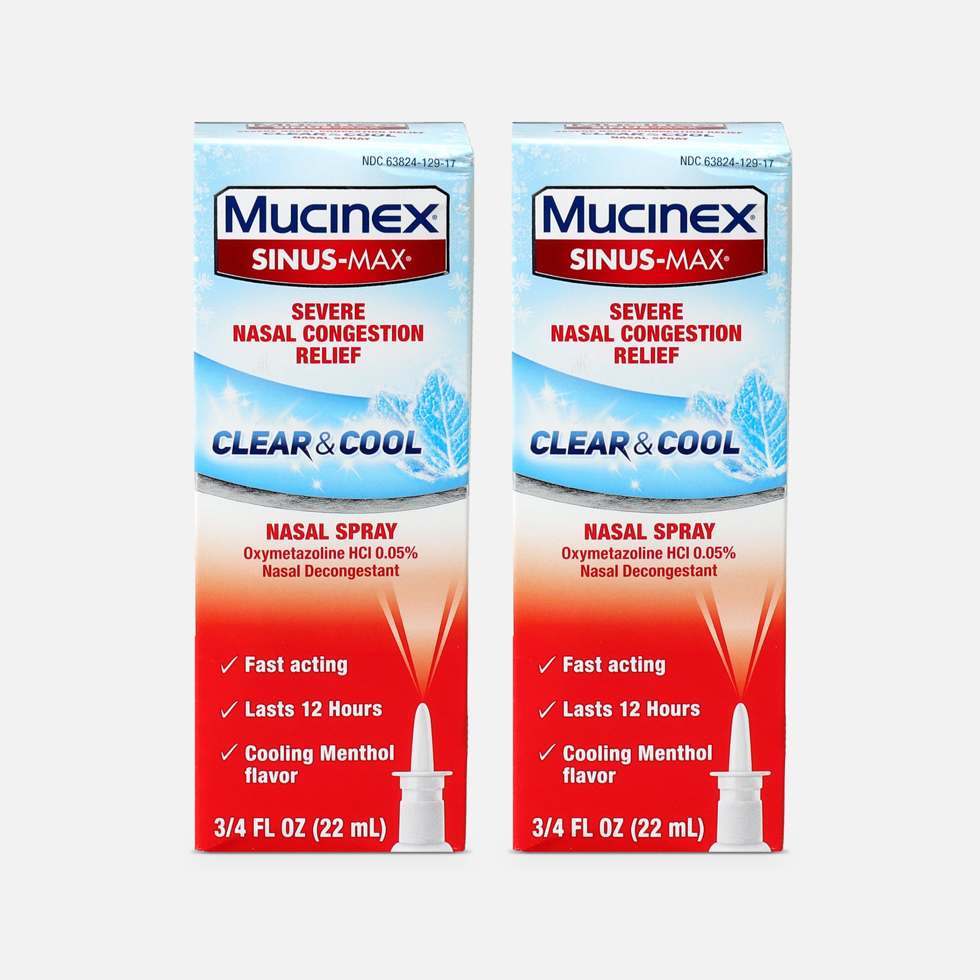 Mucinex Sinus-Max Nasal Spray Clear and Cool, .75 oz. (2-Pack), , large