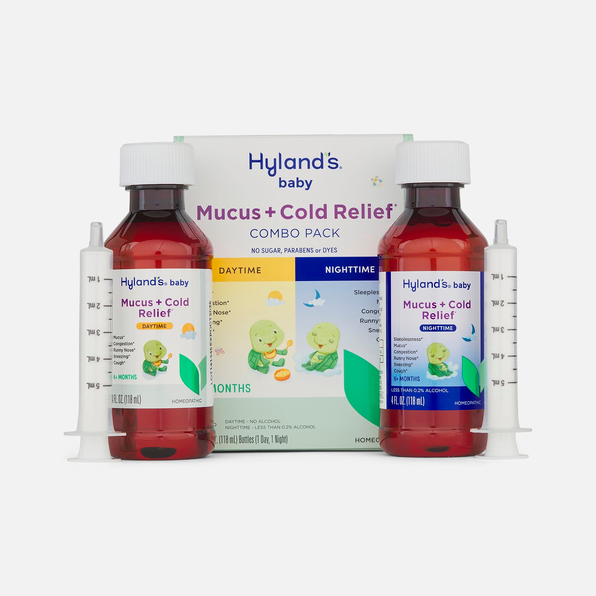 Hyland's Baby Mucus + Cold Relief Day & Night Combo Pack, Two 4 oz. Bottles, , large