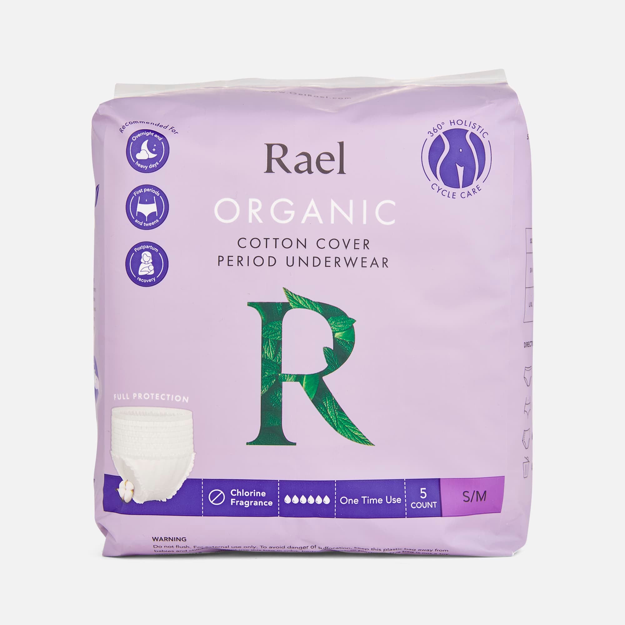 Rael Organic Cotton Cover Period Underwear, , large