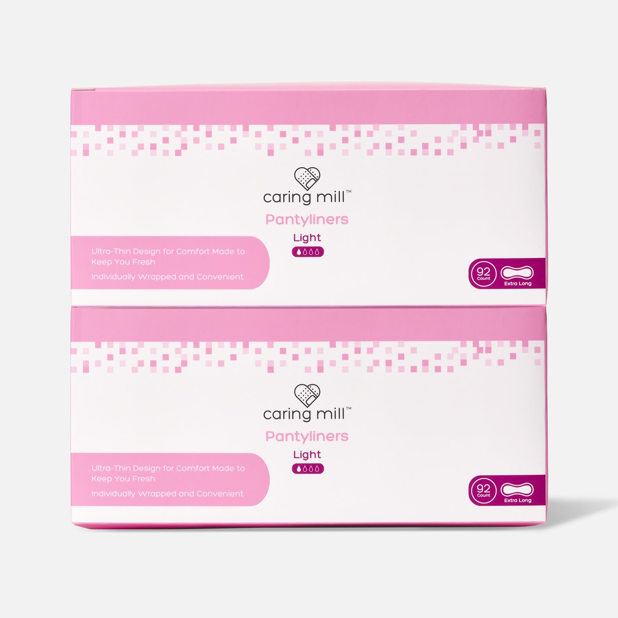 Caring Mill™ Extra Long Daily Panty Liners, 92 ct. (2-Pack), , large