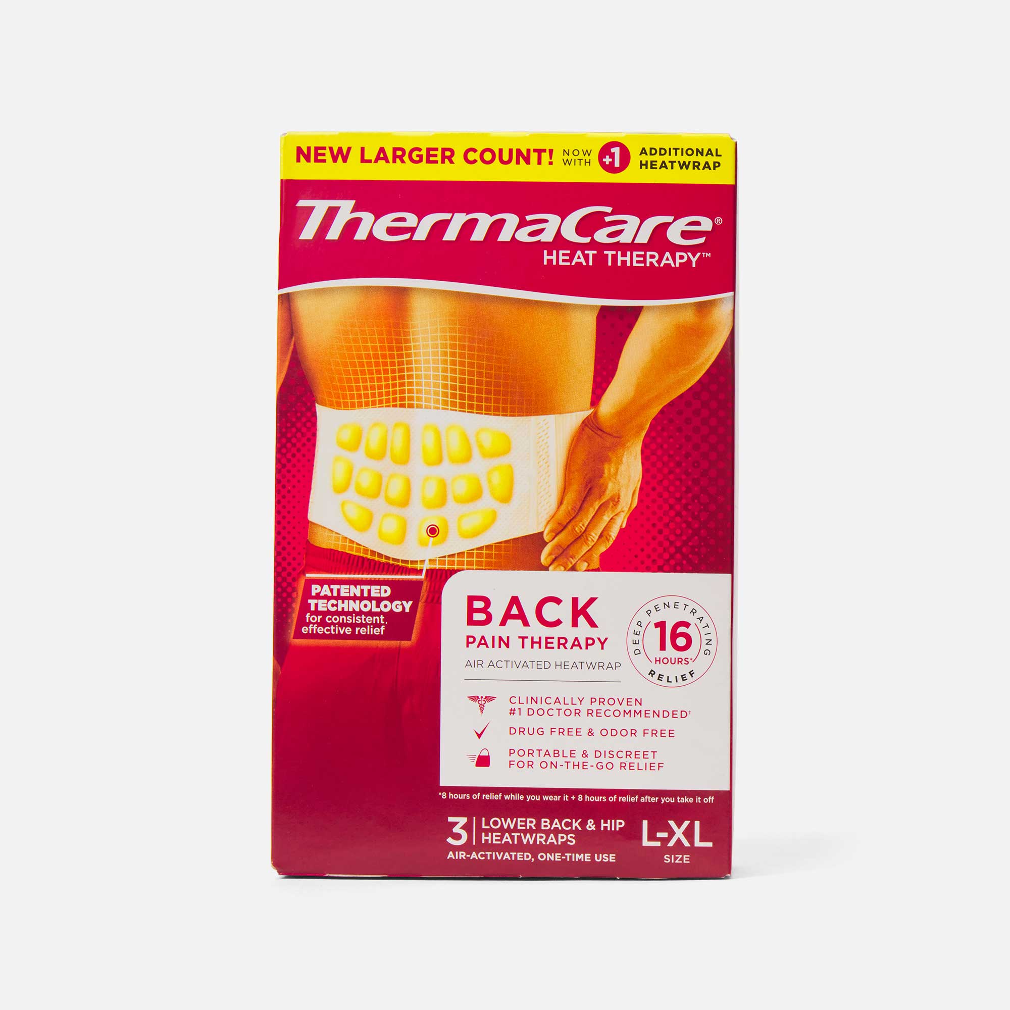 ThermaCare Back & Hip Heatwraps, , large