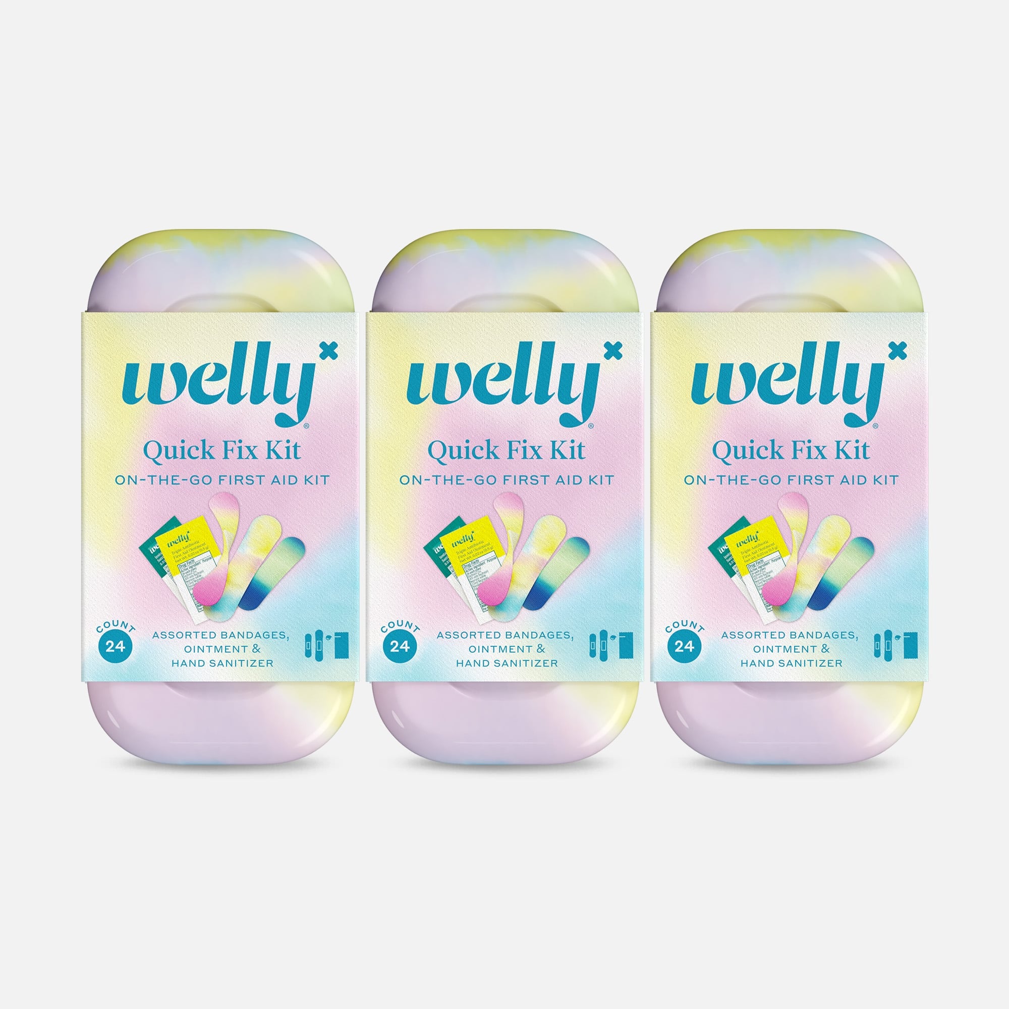 Welly Colorwash Quick Fix Kit First Aid Travel Kit - 24 ct. (3-Pack), , large