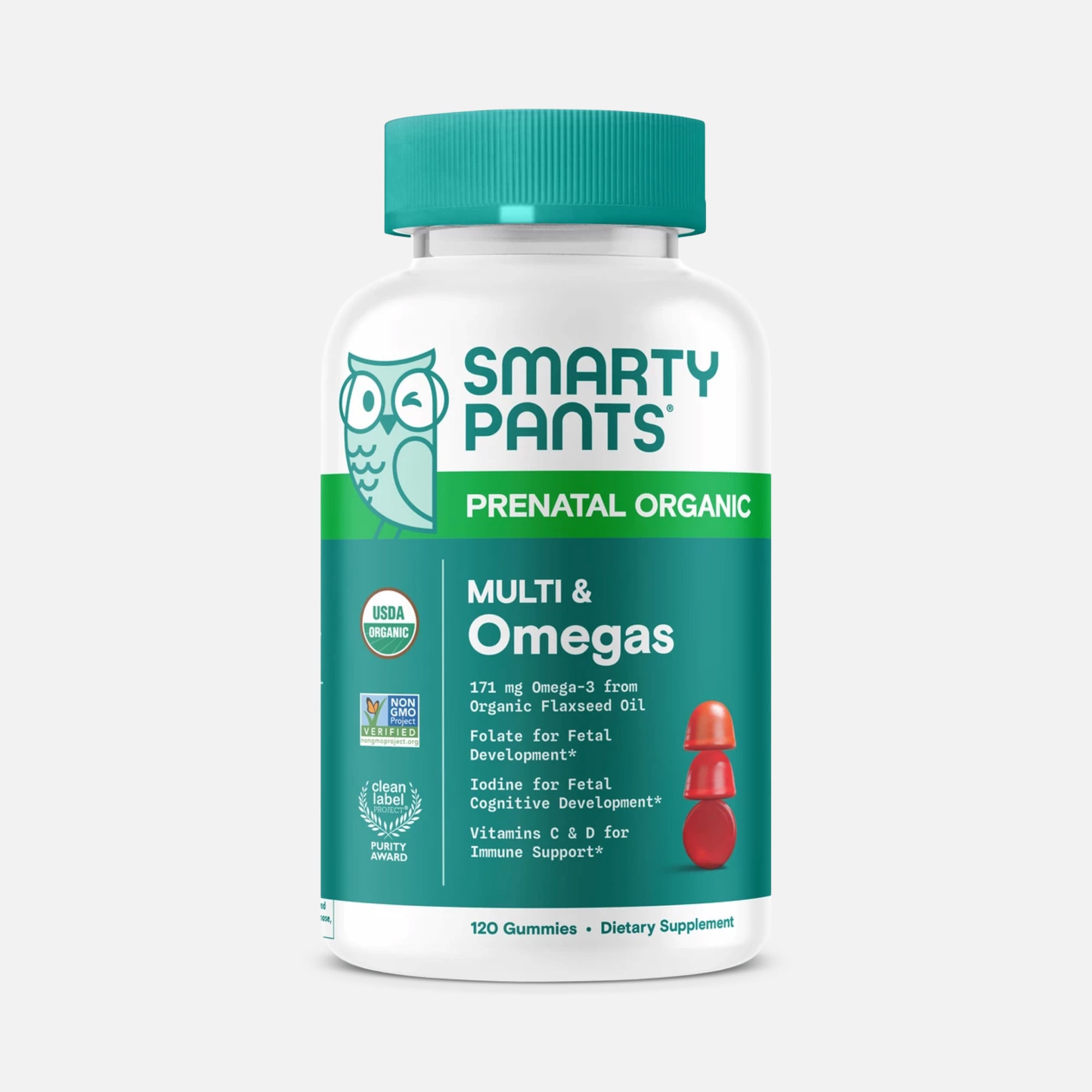 SmartyPants Organic Prenatal Vitamins, , large