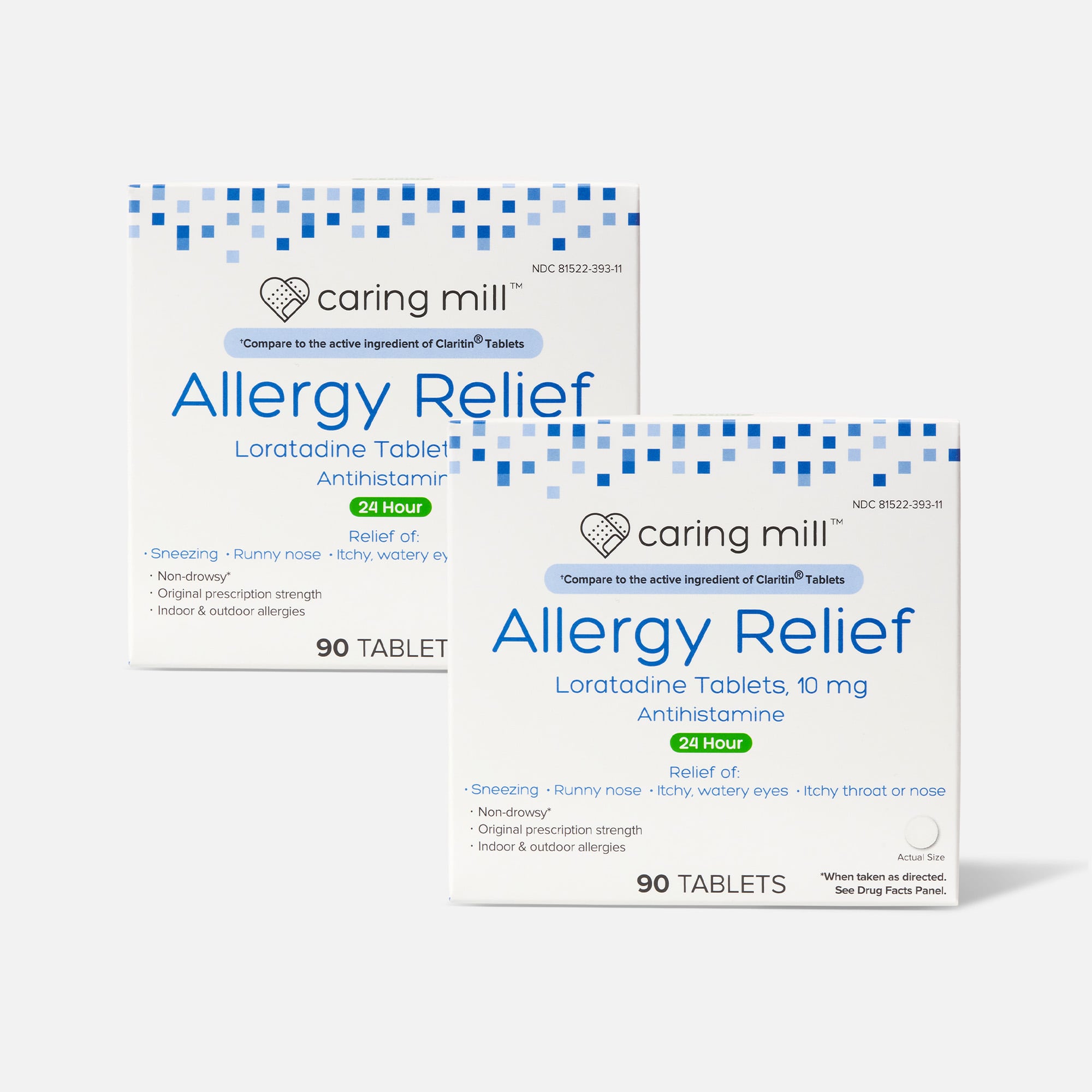 Caring Mill™ Allergy Relief Loratadine Tablets, 90 ct. (2-Pack), , large