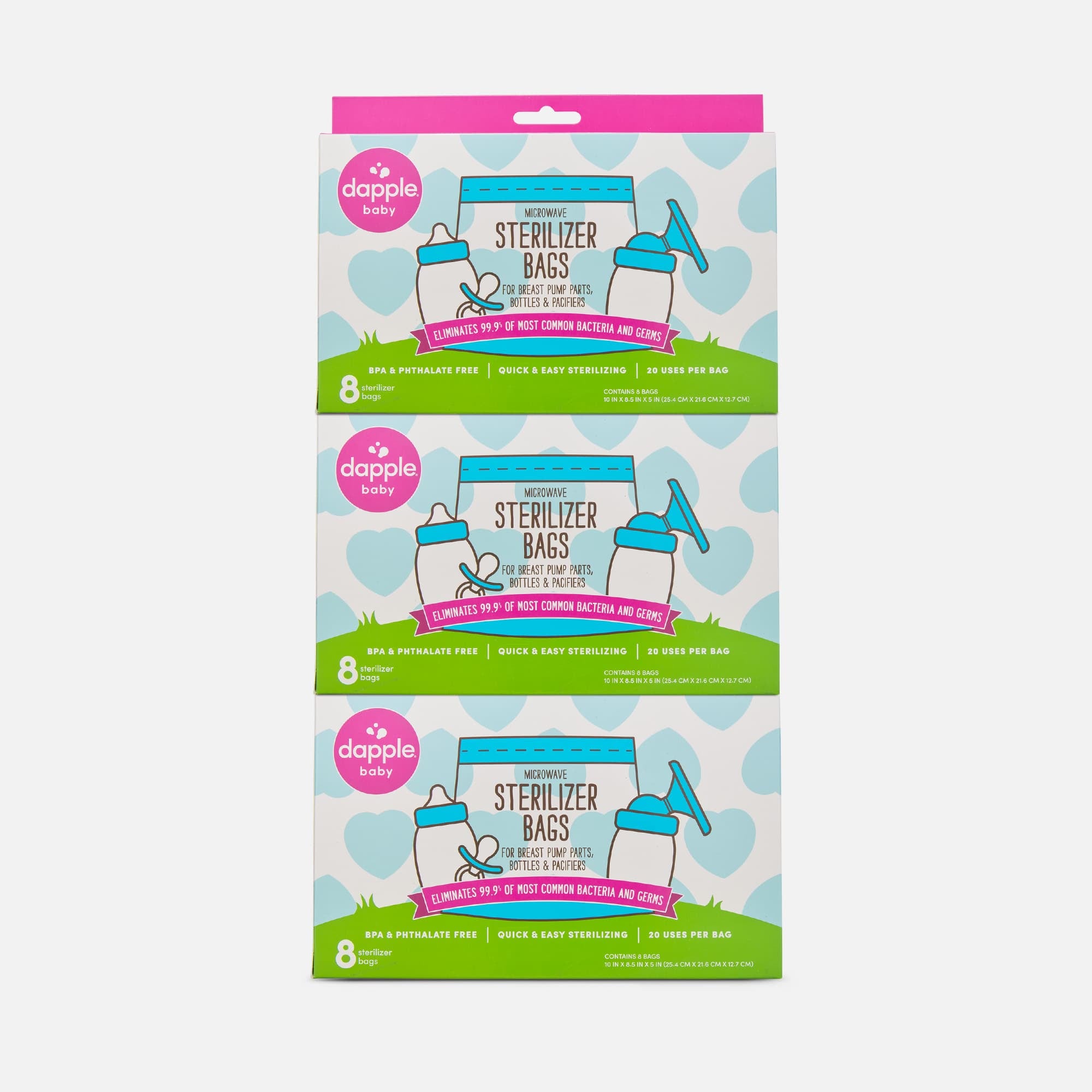 Dapple Baby Microwave Sterilizer Bags, 8 ct. (3-Pack), , large