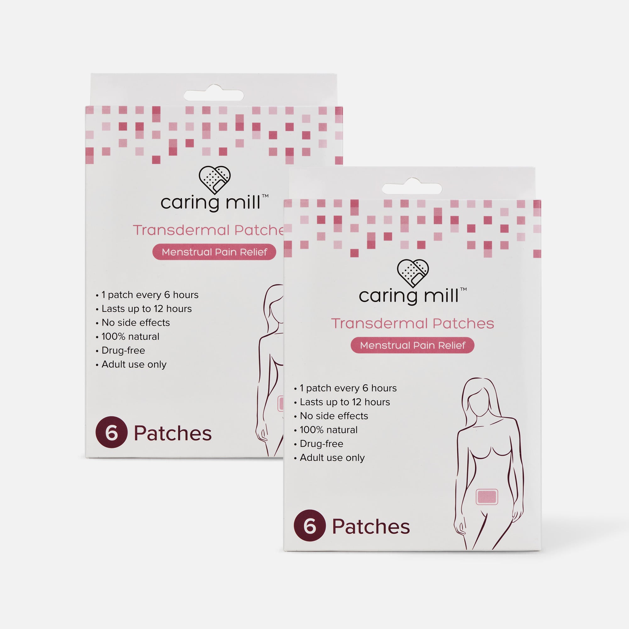 Caring Mill™ Heating Patch for Menstrual Cramps, 6 ct. (2-Pack), , large