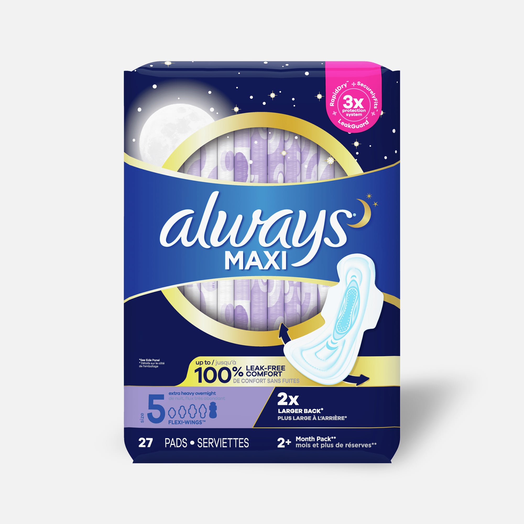 Always Maxi Pads with Wings, Unscented