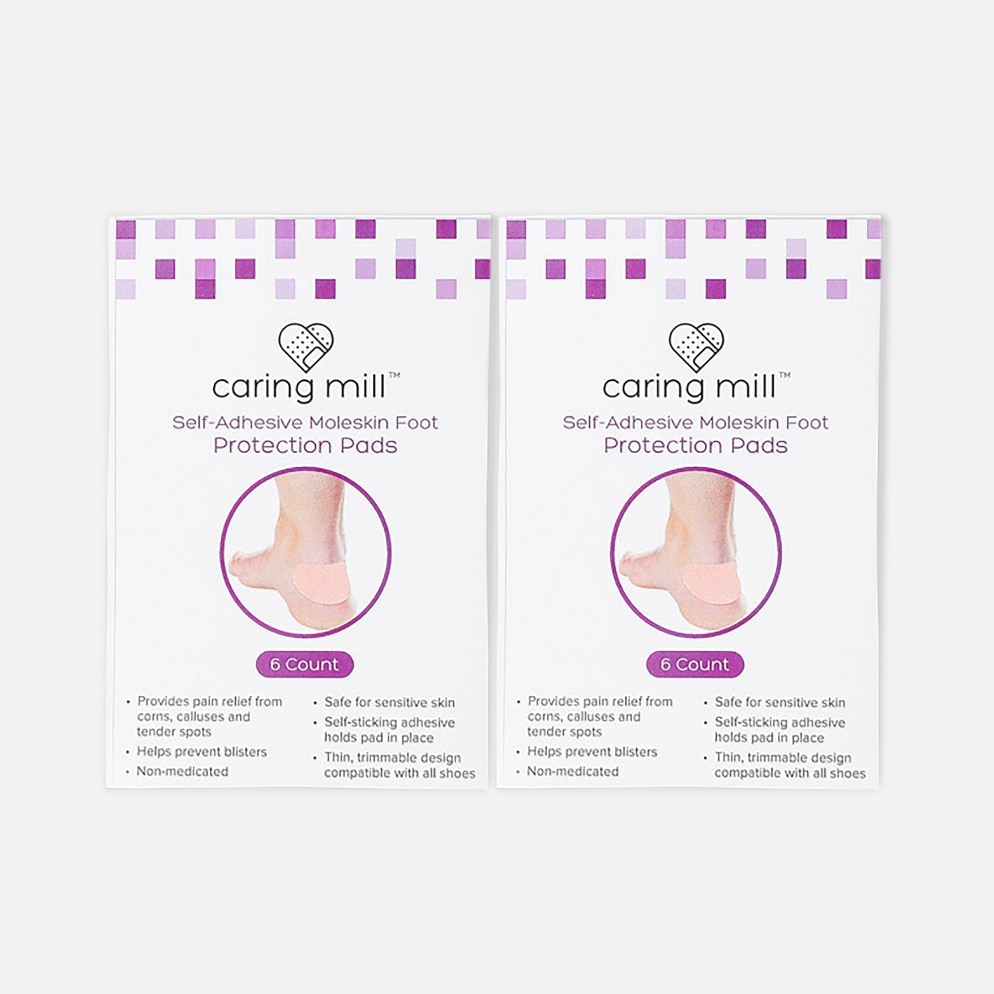 Caring Mill™ Self-Adhesive Moleskin Foot Protection Pads, 6 ct. (2-Pack), , large