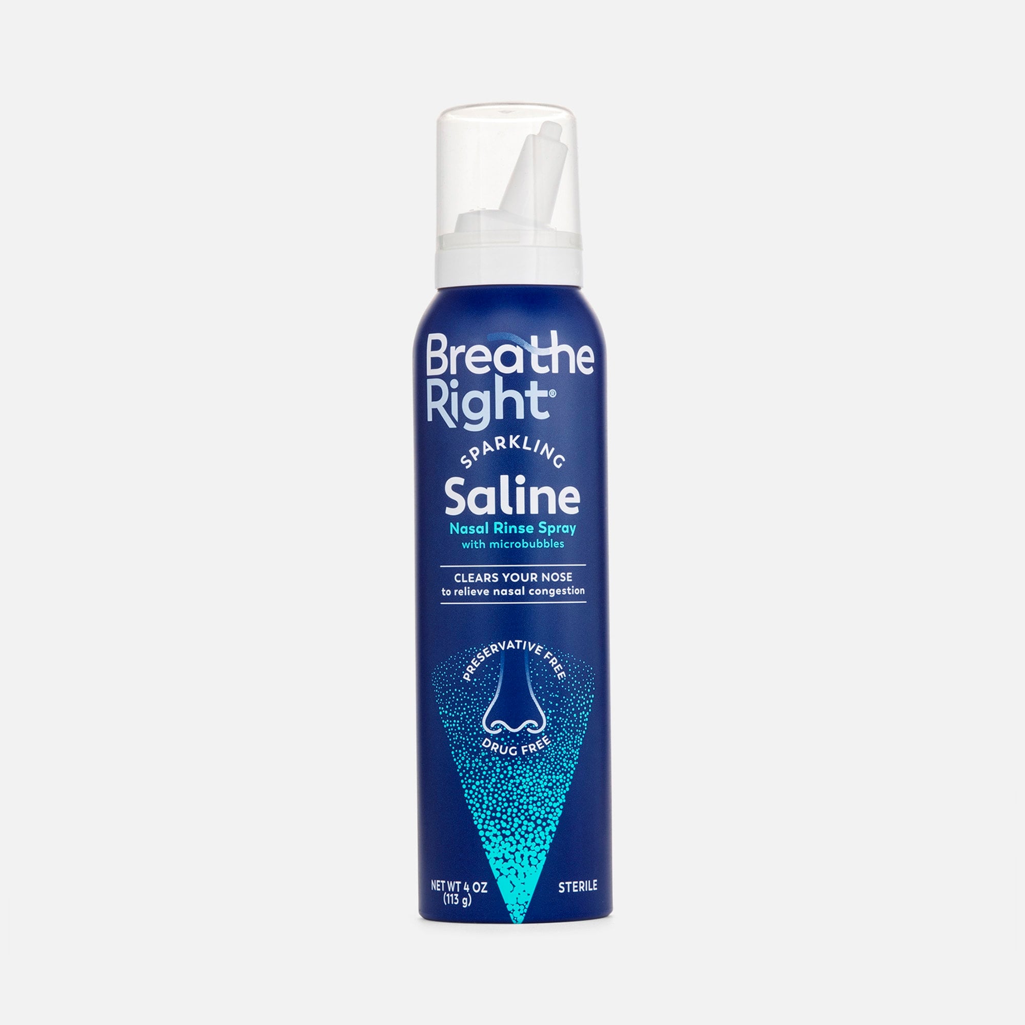 Breathe Right Sparkling Saline Nasal Rinse Spray, 4 oz., , large