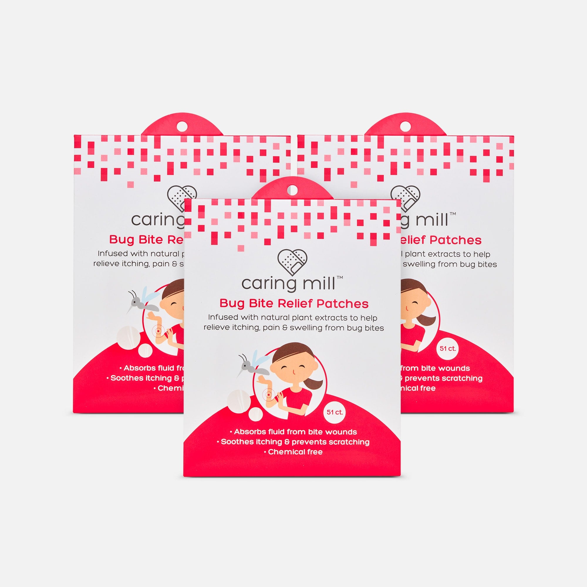 Caring Mill™ Bug Bite Relief Patches, 51 ct. (3-Pack), , large