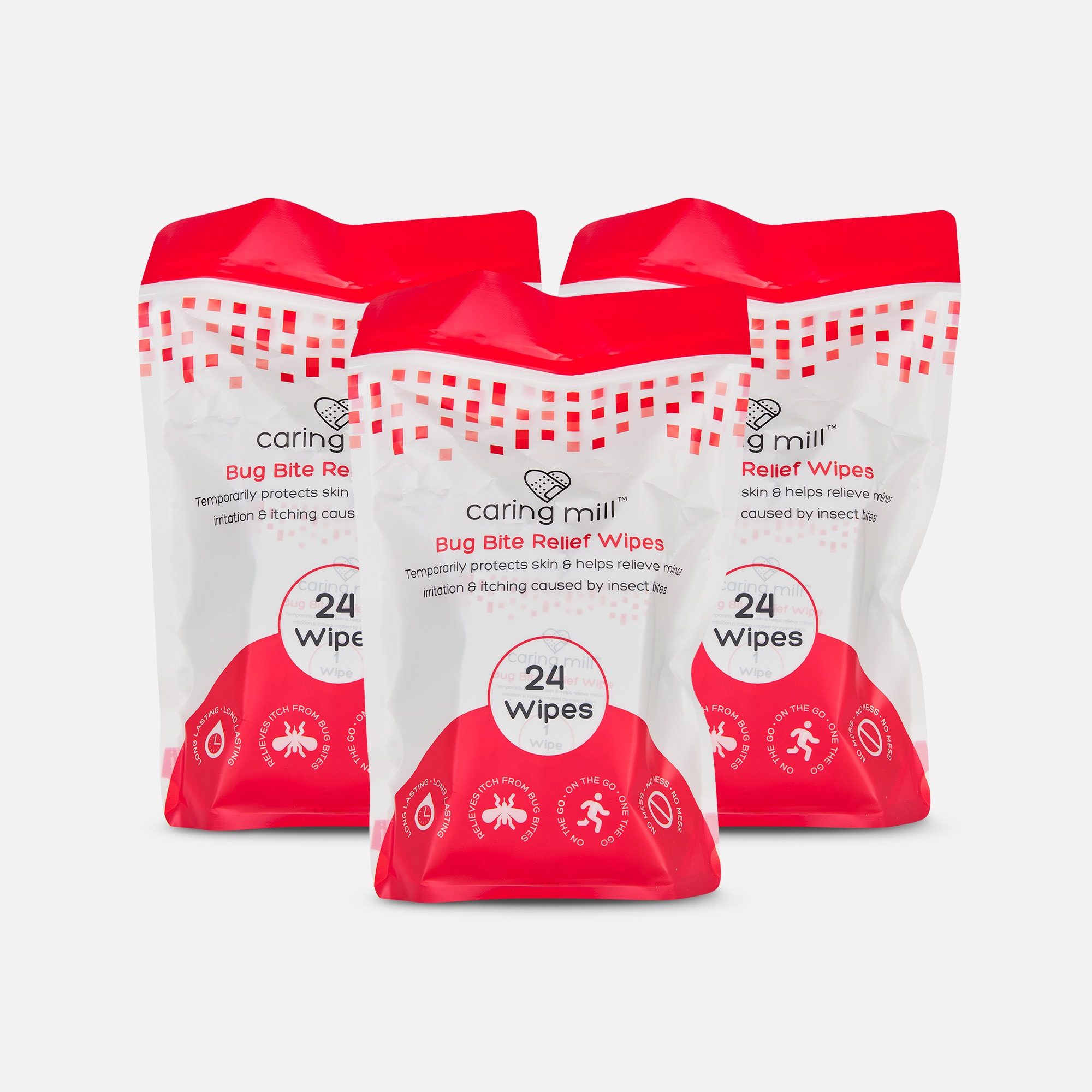 Caring Mill™ Bug Bite Relief Wipes, 24 ct. (3-Pack), , large