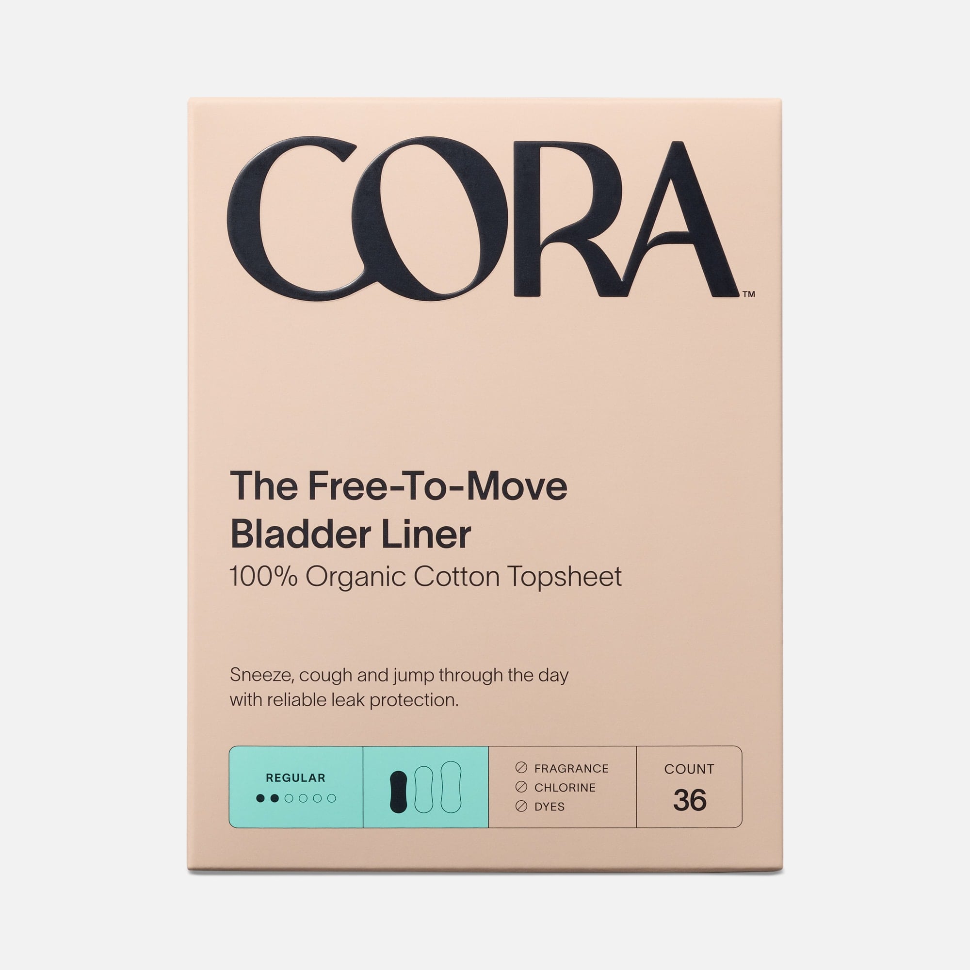 Cora Organic Bladder Regular Liners, 36 ct., , large