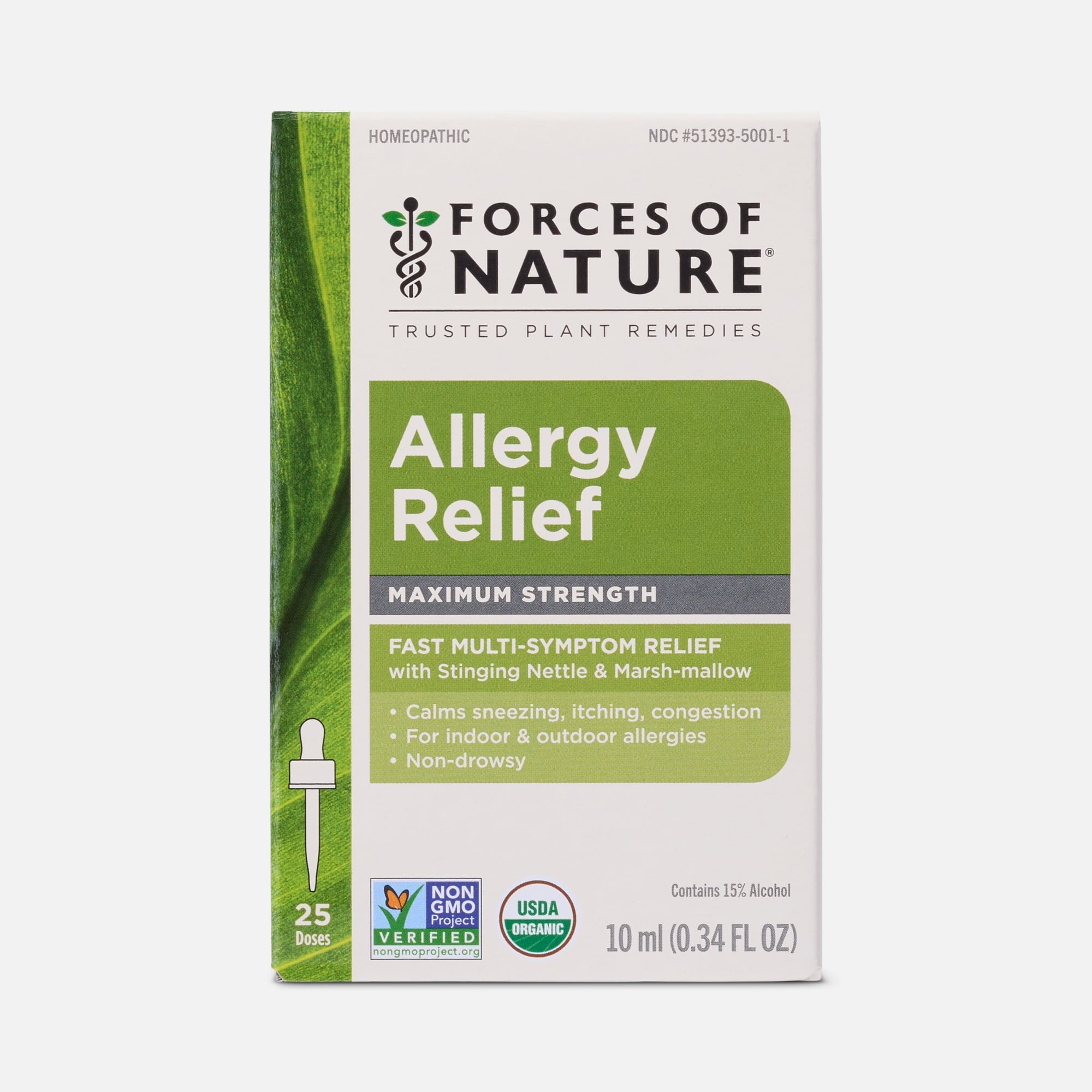Forces of Nature Allergy Maximum Strength Sublingual Drops, 10ml