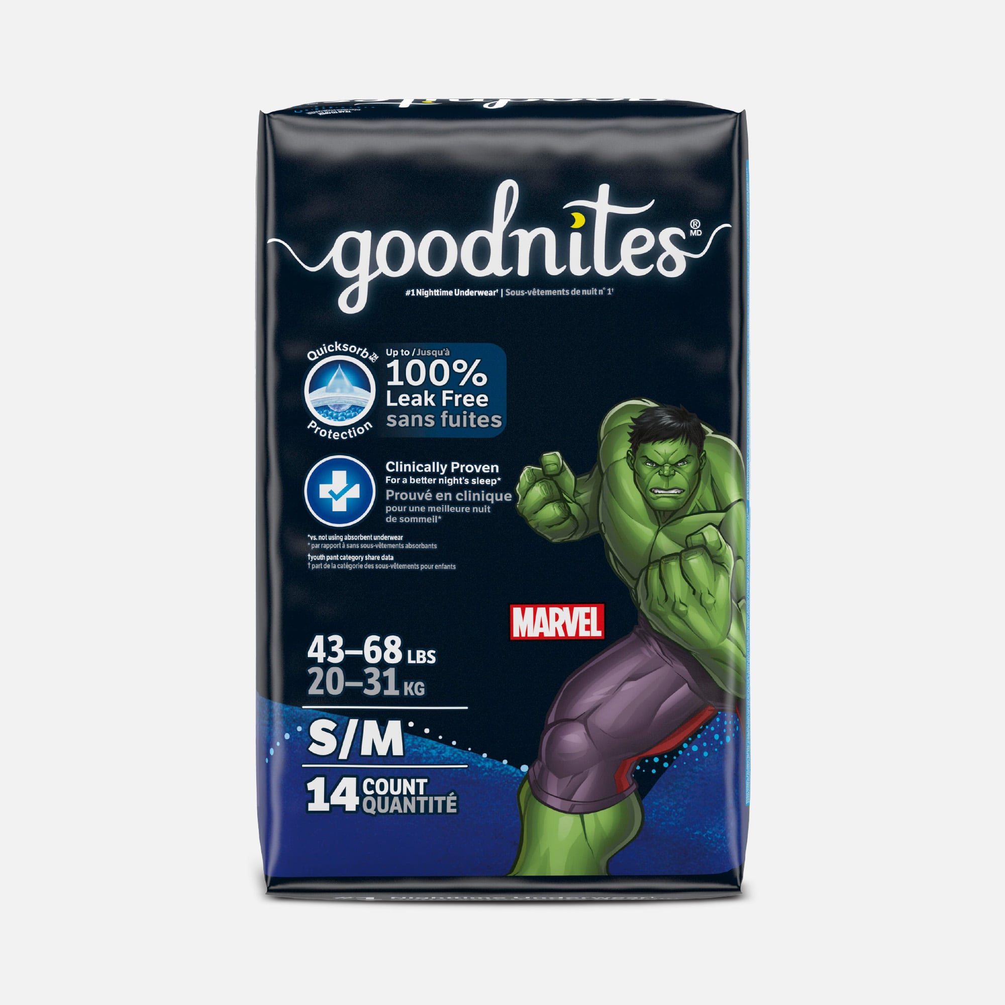 Goodnites Bedtime Underwear for Boys, , large