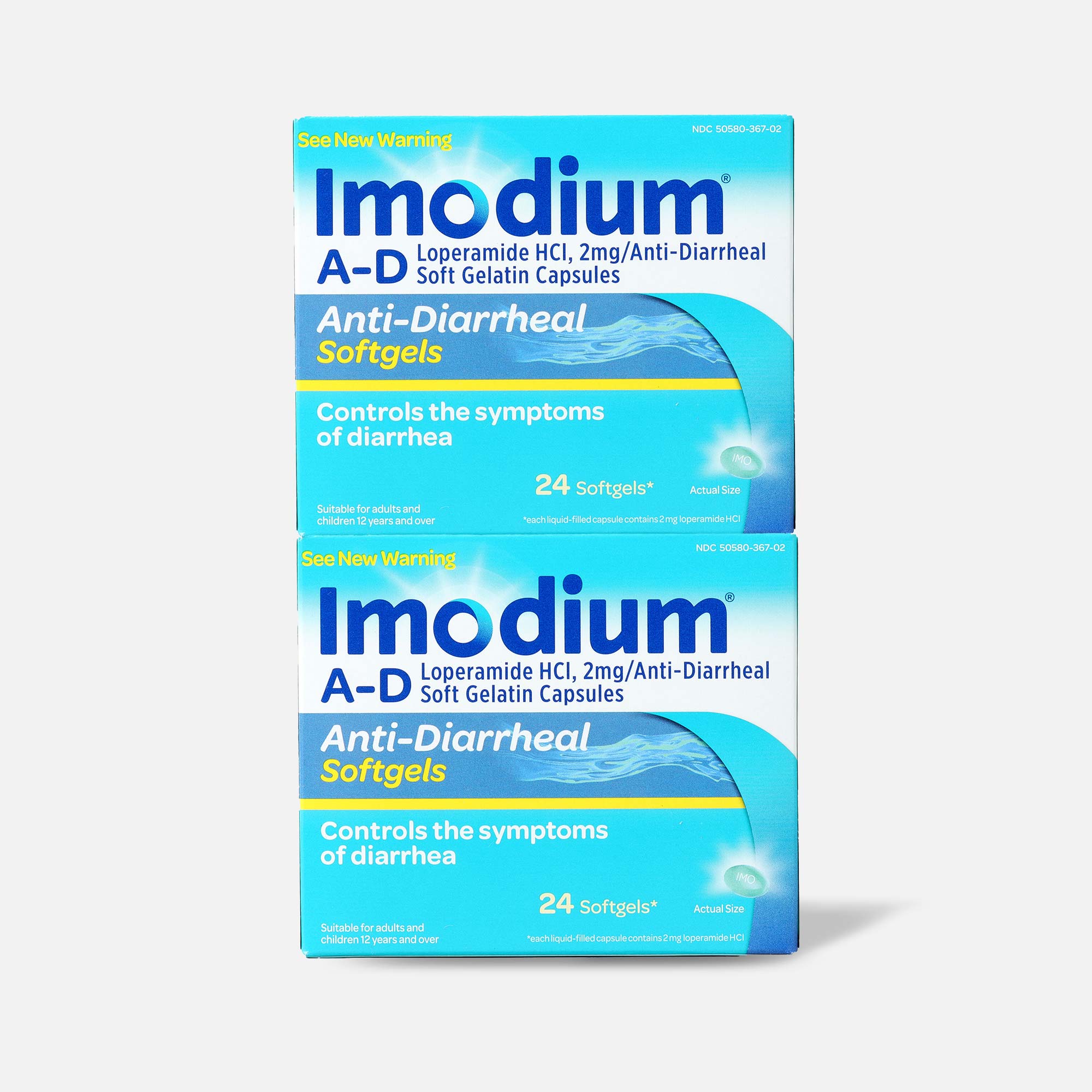 Imodium A-D Anti-Diarrheal, Softgels 24 ct. (2-Pack), , large