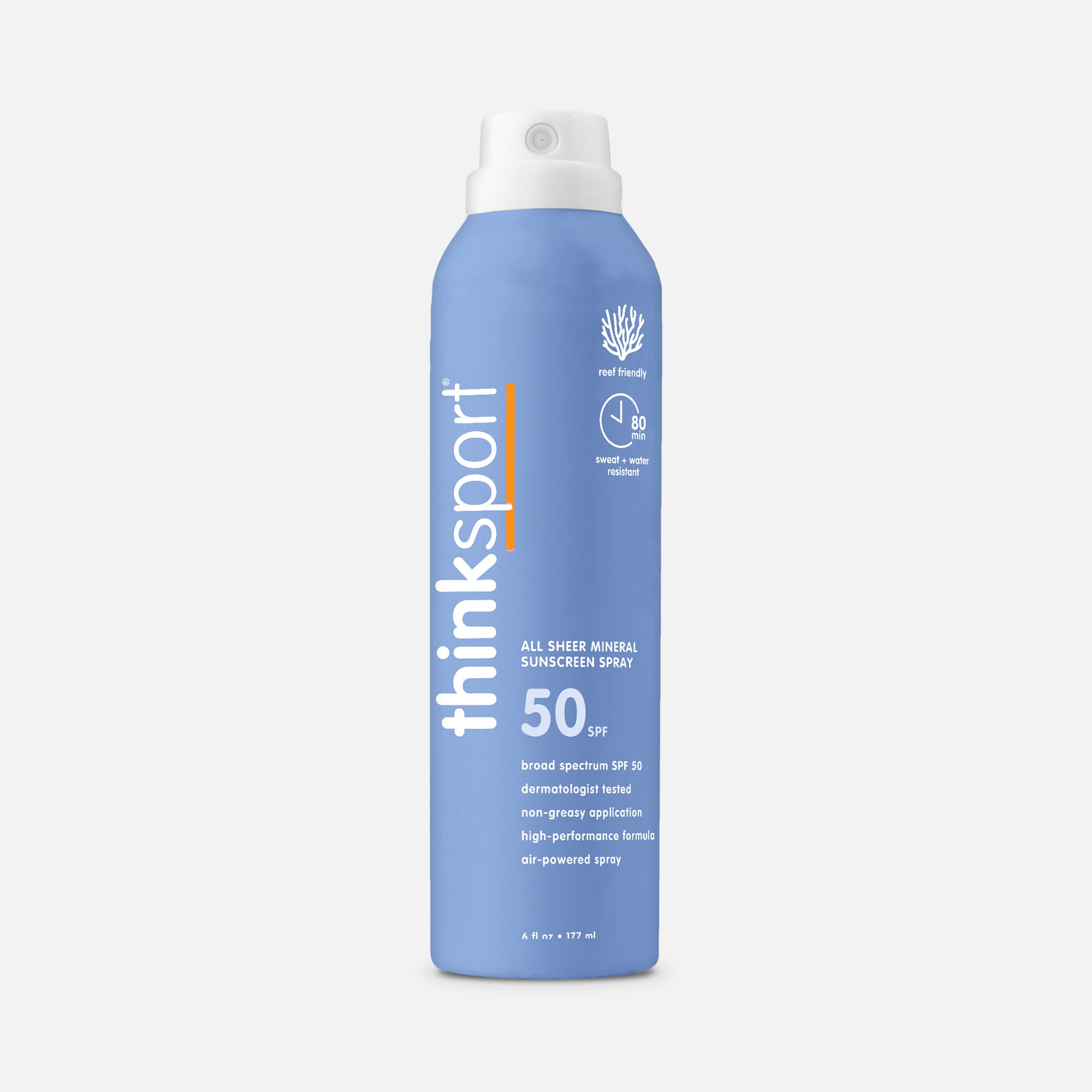 thinksport SPF 50  All Sheer Mineral Sunscreen Spray,  6 fl oz., , large
