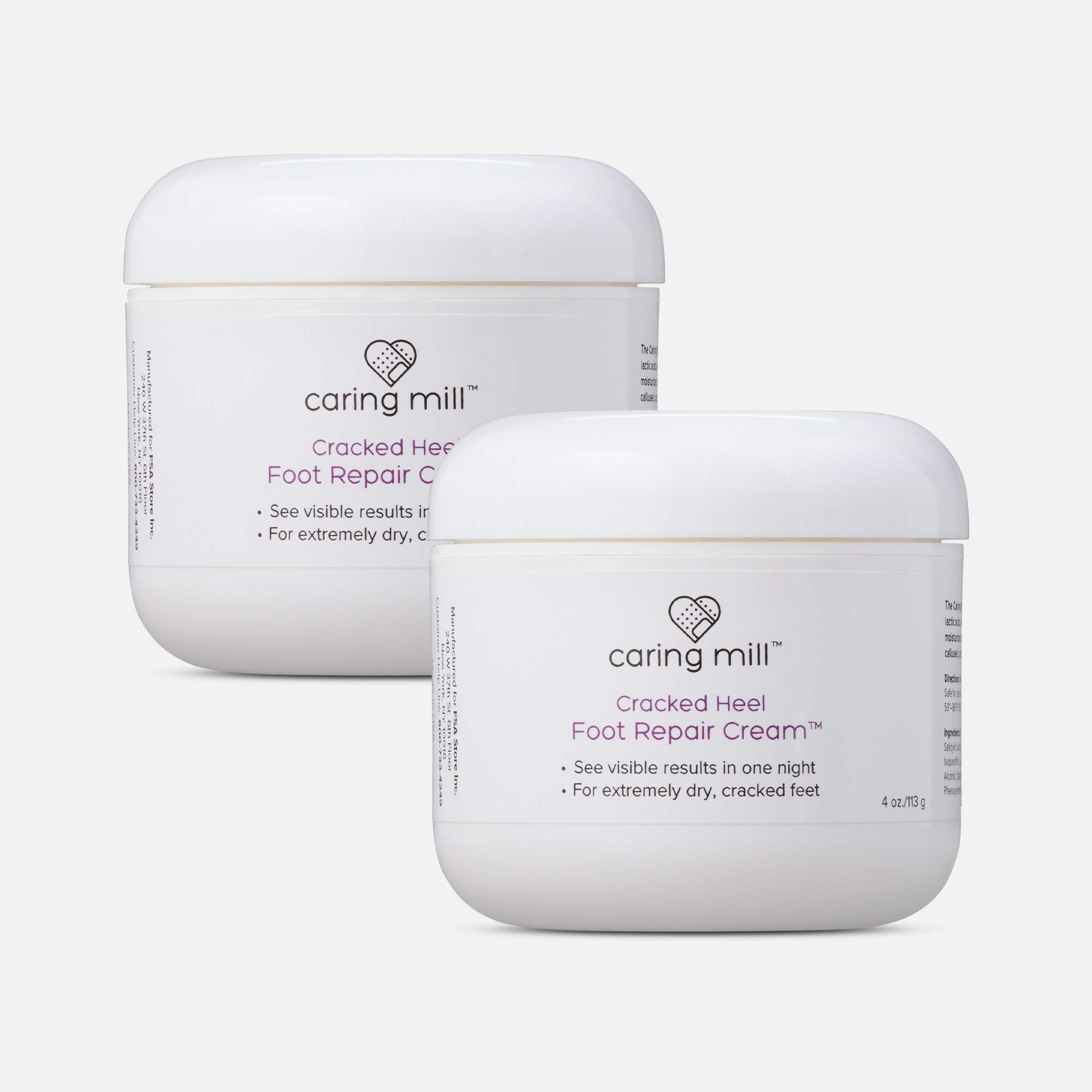 Caring Mill™ Cracked Heel Foot Repair Cream (2-Pack), , large