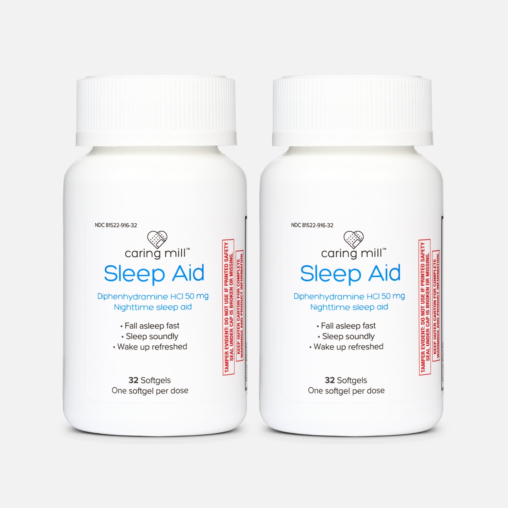 Caring Mill™ Maximum Strength Sleep Aid Soft Gels, 32 ct. (2-Pack), , large