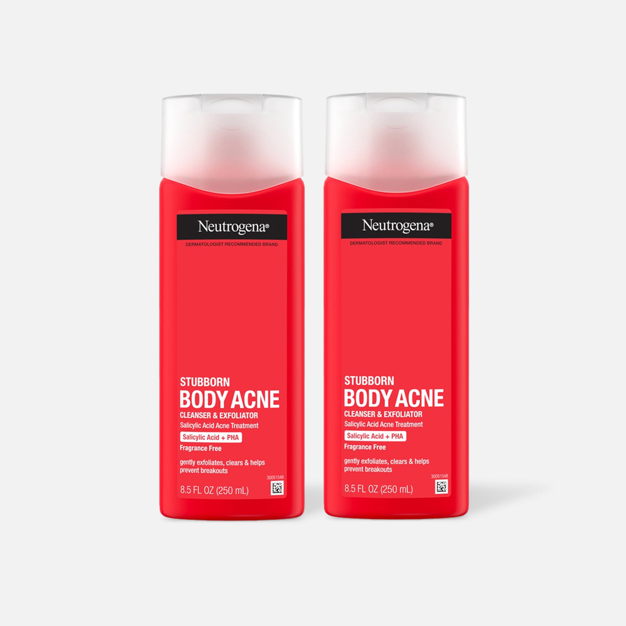 Neutrogena Stubborn Body Acne Cleanser & Exfoliator, 8.5 fl oz. (2-Pack), , large
