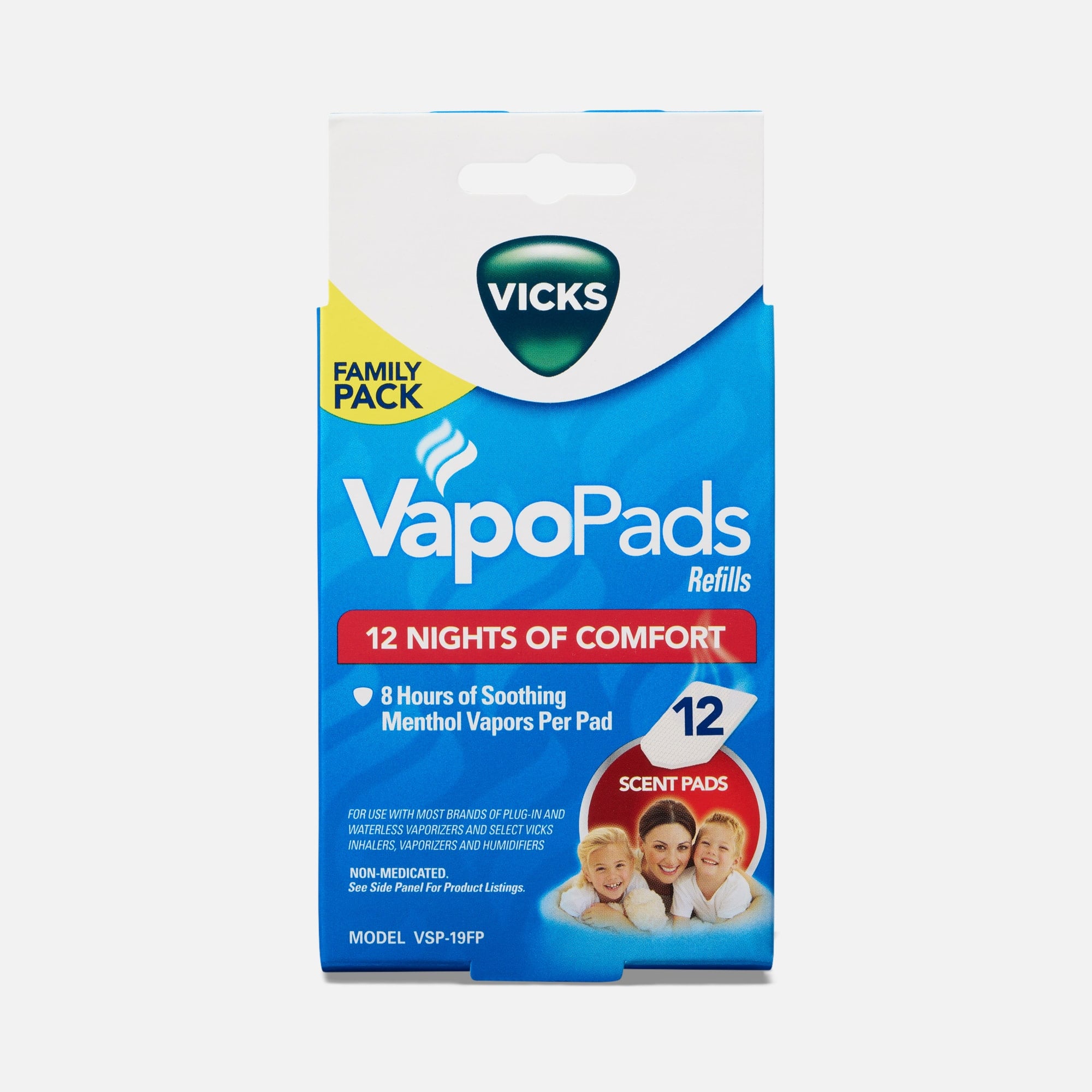 Vicks Soothing Menthol Vapors Vapopads, 12 Scent Pads, , large