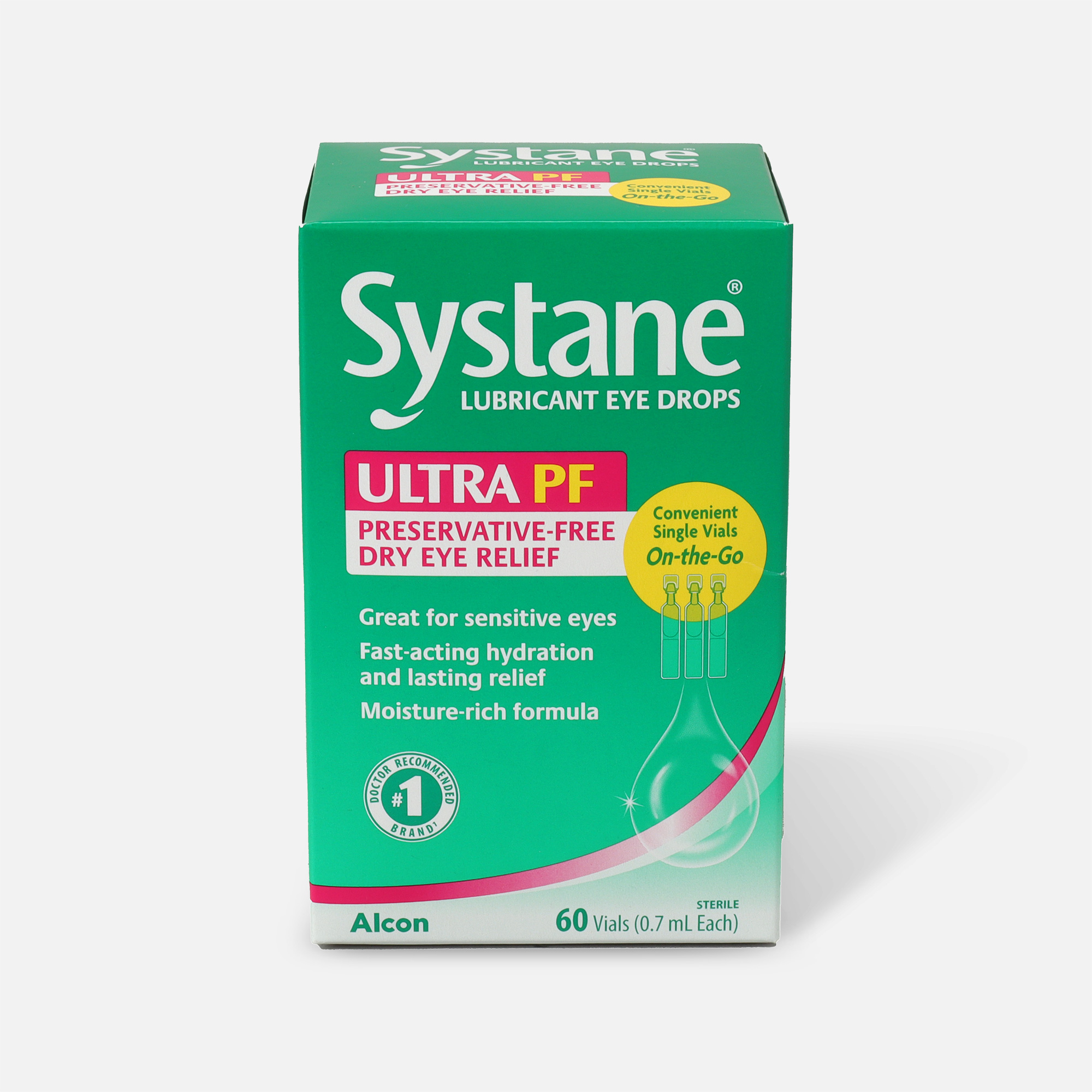 Systane Ultra Preservative Free Lubricant Eye Drops, 60 ct., , large