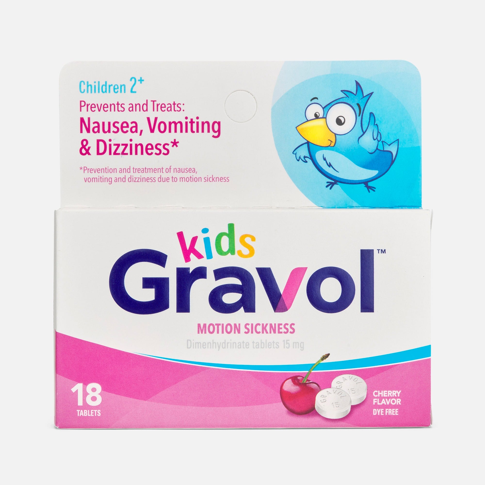 Gravol Kids Motion Sickness Chewables,  Cherry, 18 ct., , large