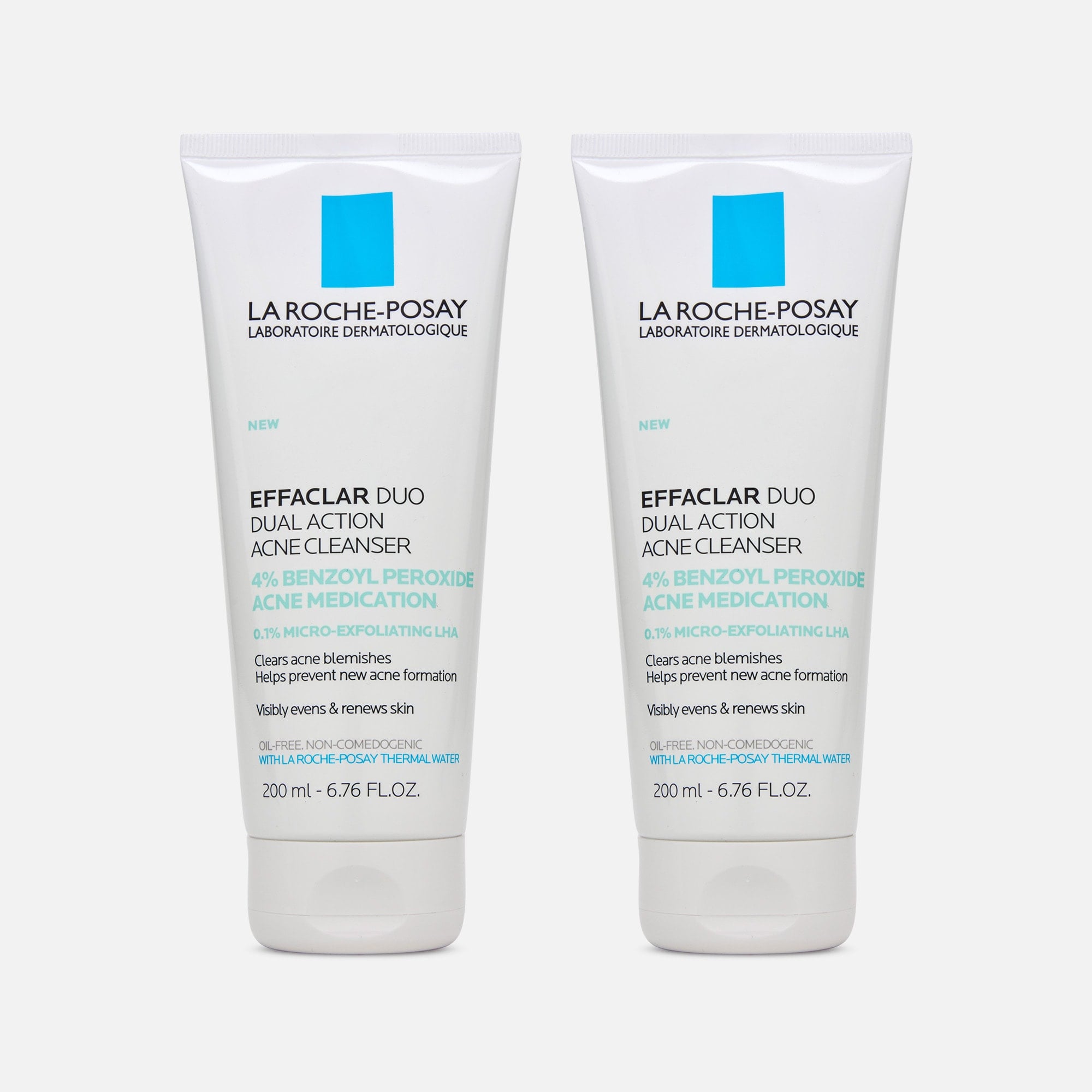 La Roche-Posay Effaclar Duo Acne Face Wash with Benzoyl Peroxide, 6.7 fl oz. (2-Pack), , large