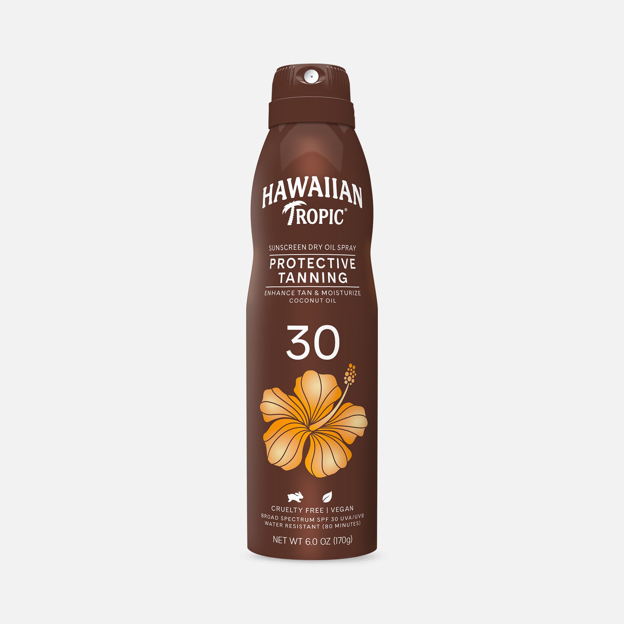 Hawaiian Tropic Dry Oil Clear Spray Sunscreen SPF 30, 6 oz., , large