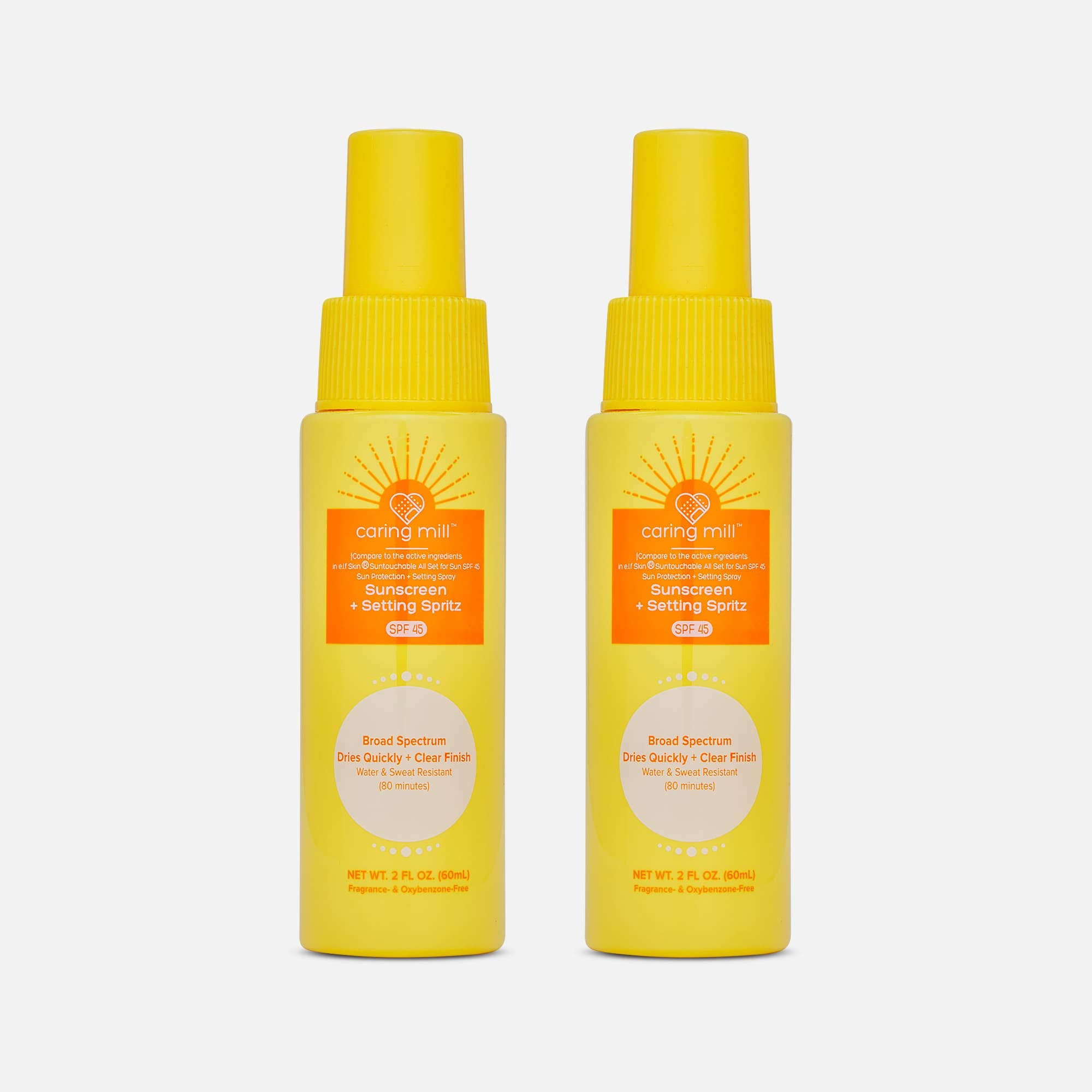 Caring Mill™ Sunscreen Setting Spritz, SPF 45, 2 oz. (2-Pack), , large