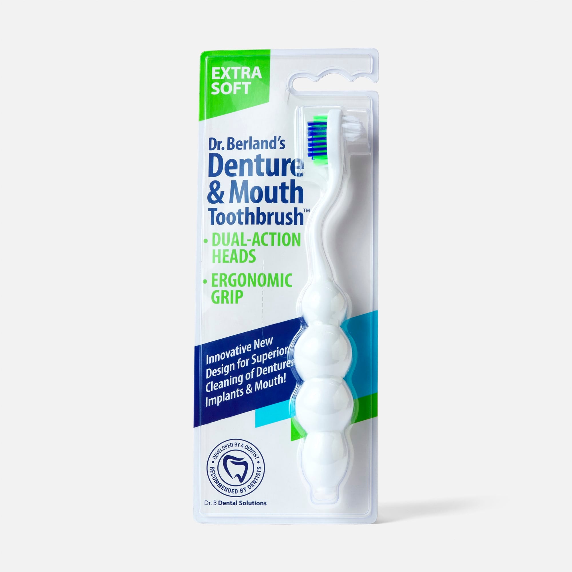 Dr. B Denture & Mouth Toothbrush, Extra Soft Bristle, , large