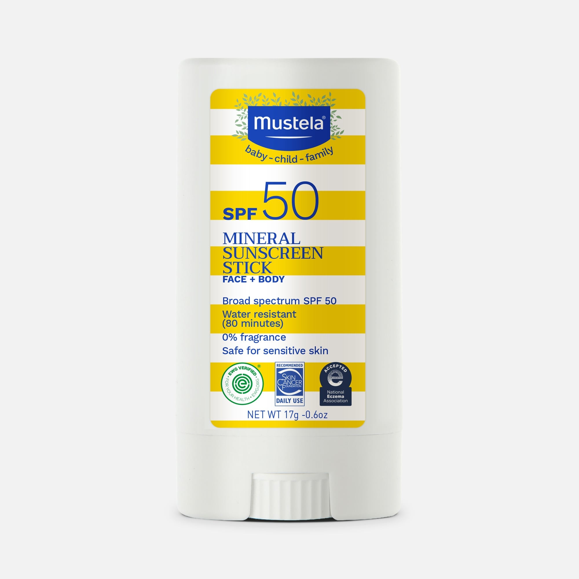Mustela Mineral Sunscreen Stick, SPF 50, .6 oz., , large